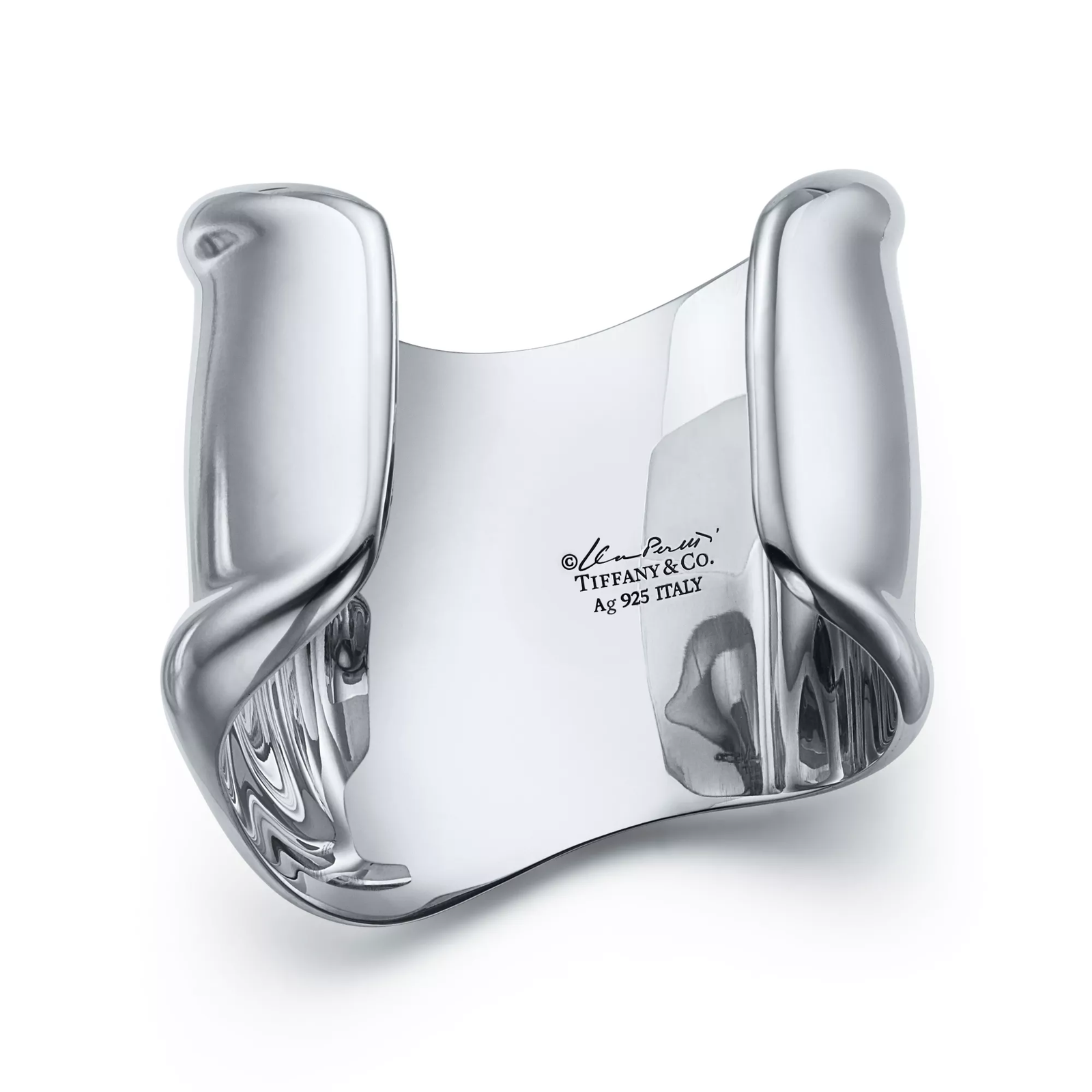 Medium Bone Cuff in Sterling Silver, 61 mm Wide