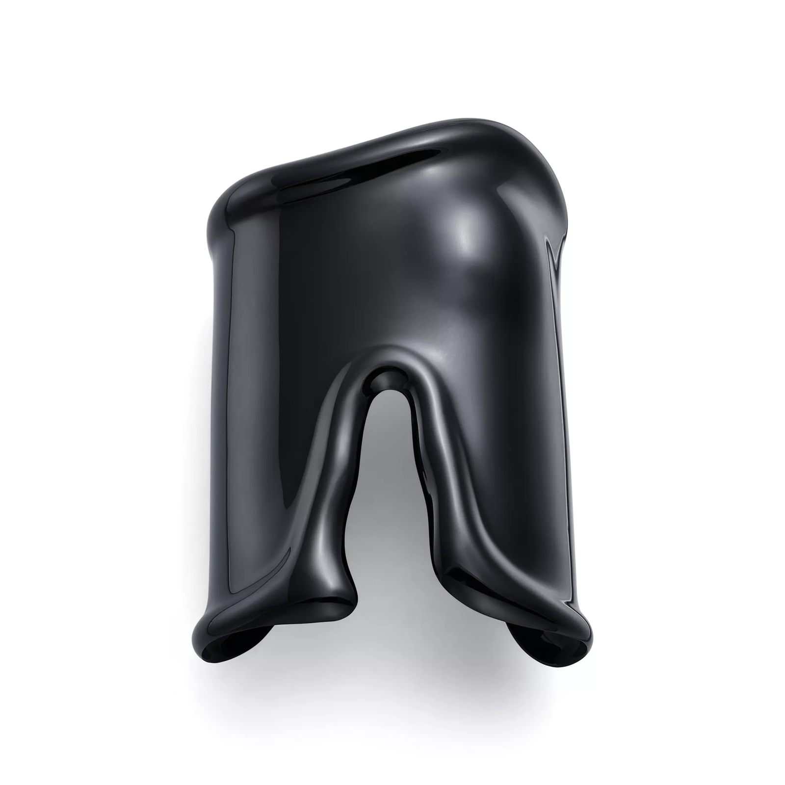 Large Bone Cuff in Black Finish over Copper, 95 mm Wide