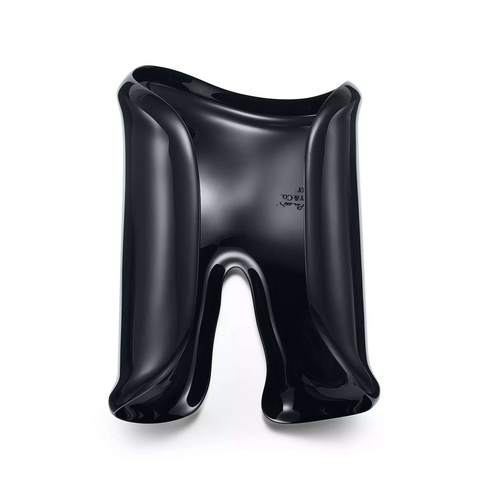 Large Bone Cuff in Black Finish over Copper, 95 mm Wide