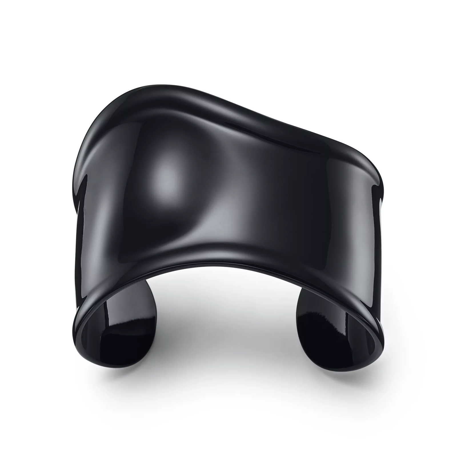 Small Bone Cuff in Black Finish over Copper, 43 mm Wide