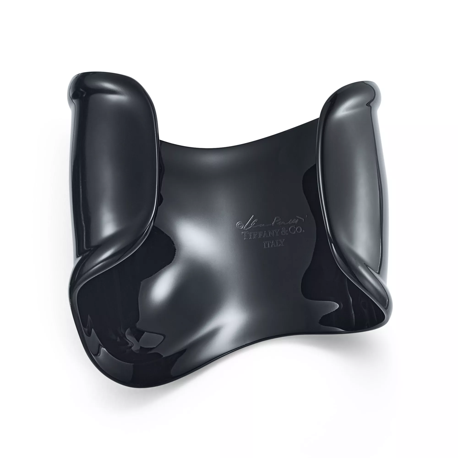 Medium Bone Cuff in Black Finish over Copper, 61 mm Wide