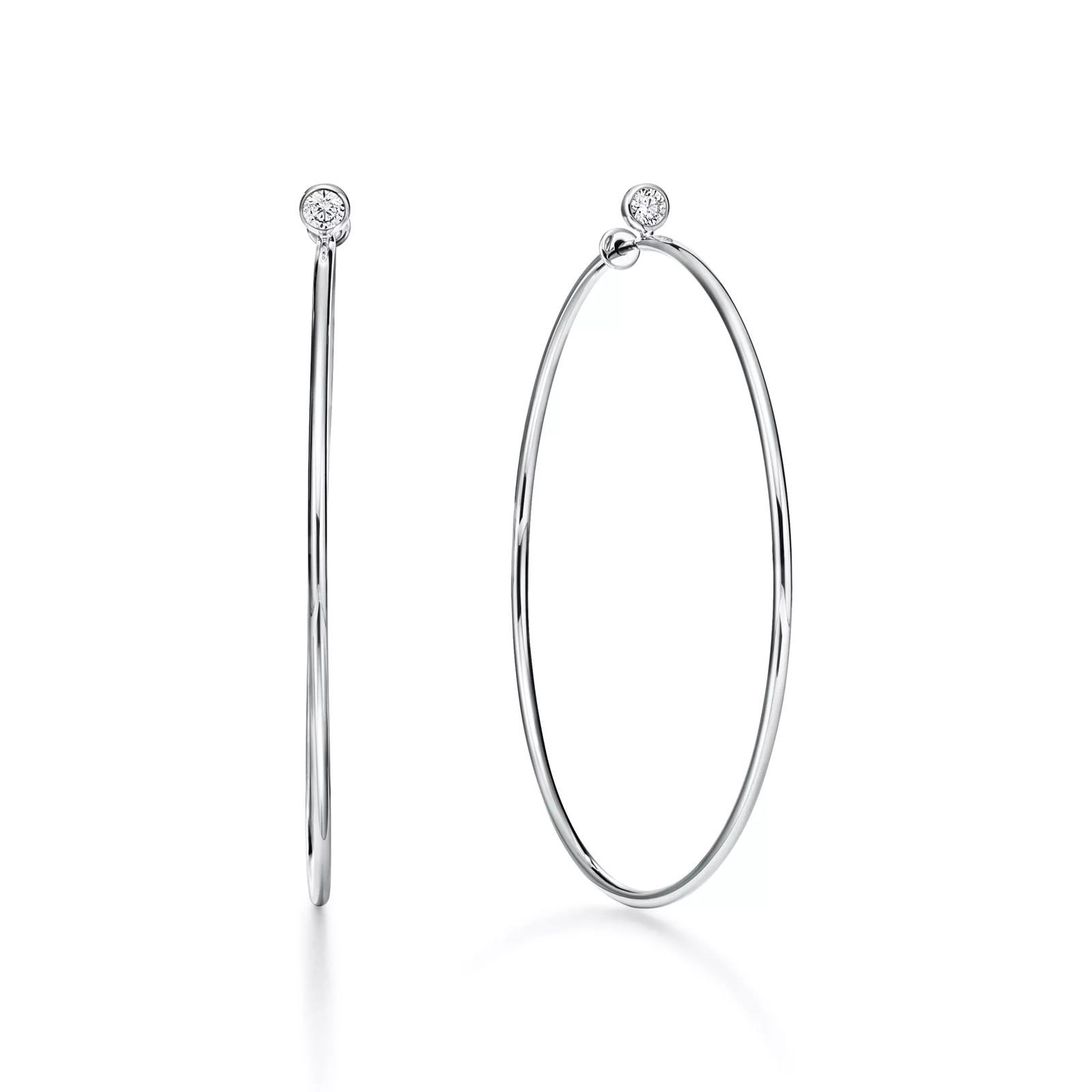 Diamond Hoop Earrings