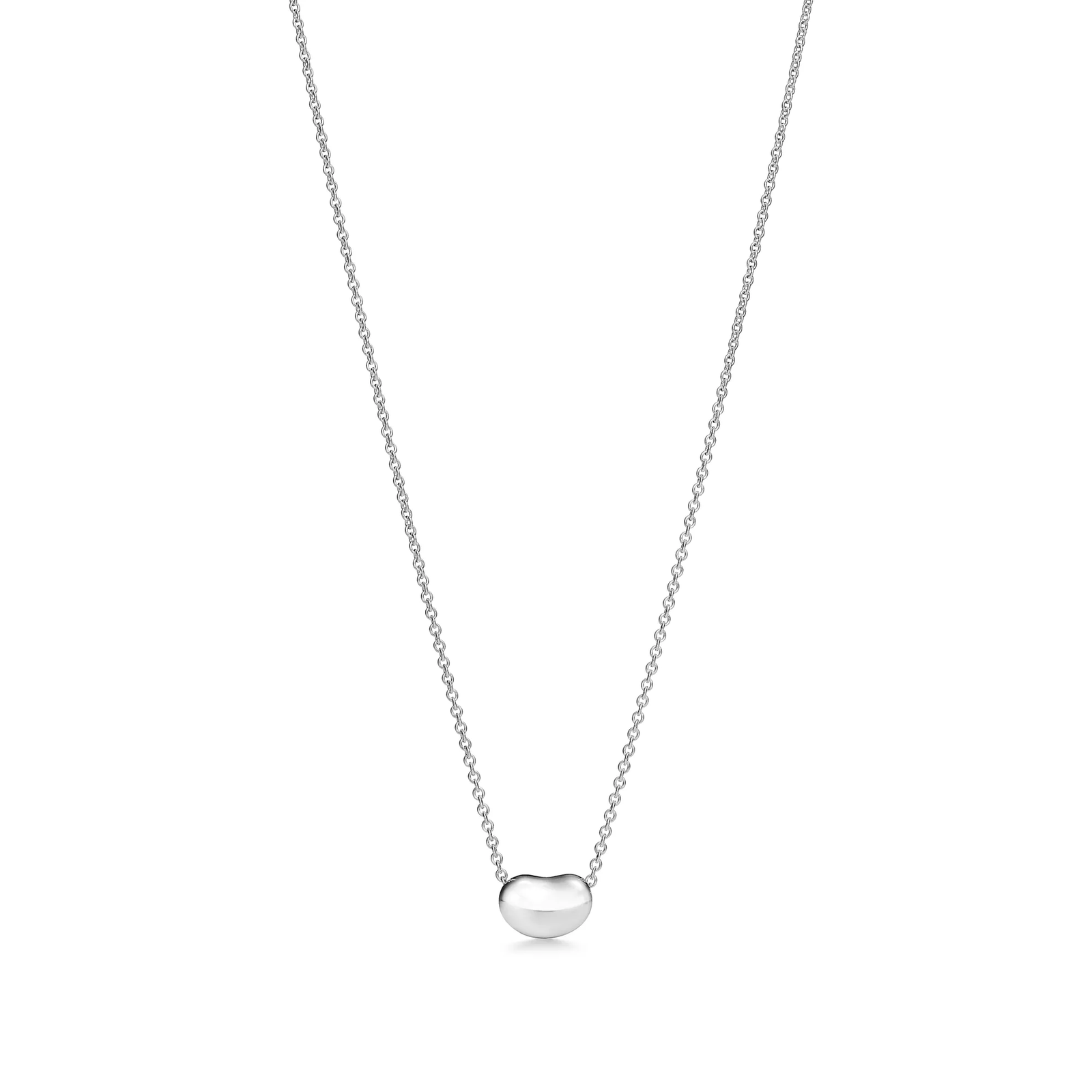 Bean design Pendant in Sterling Silver, 9 mm