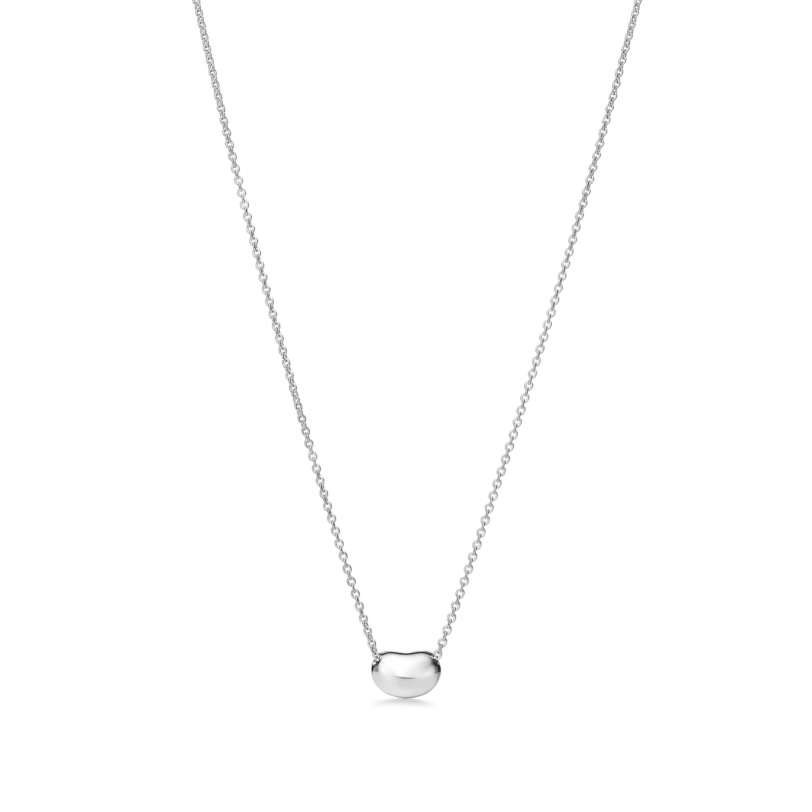 Bean design Pendant in Sterling Silver, 9 mm