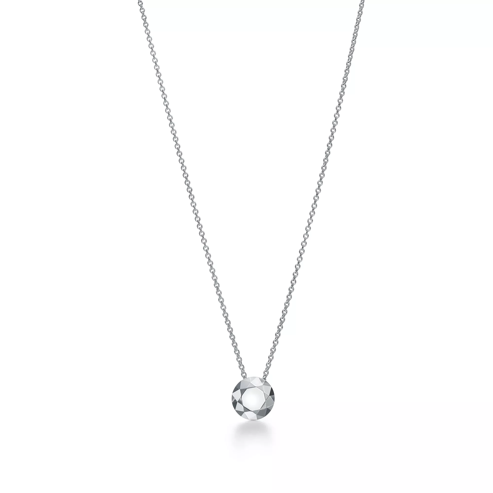2 Carat Faceted Pendant in Silver