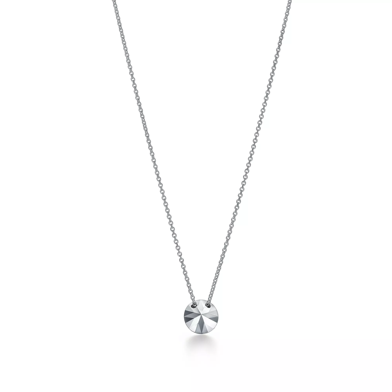 2 Carat Faceted Pendant in Silver