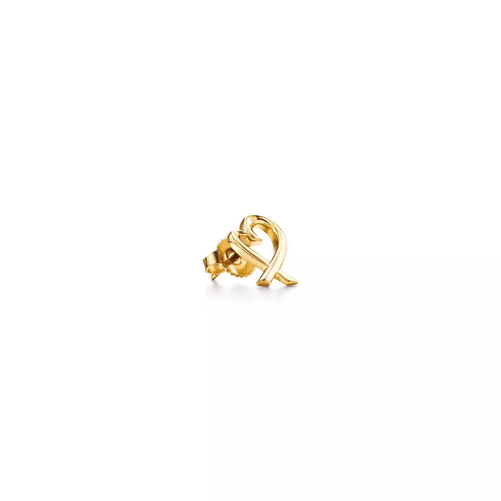 Loving Heart Mini Stud Earrings  in Yellow Gold