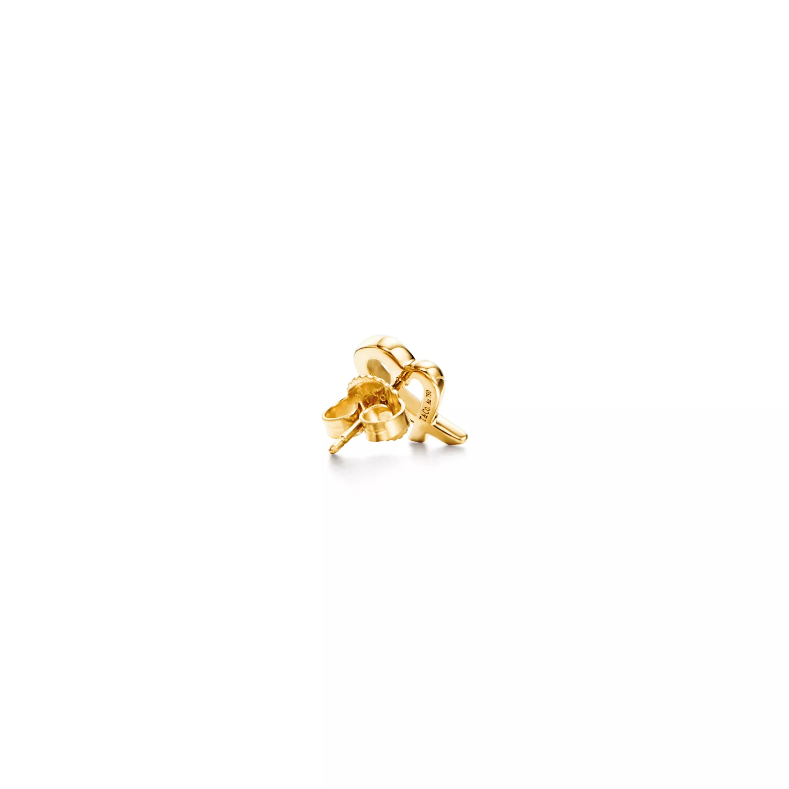 Loving Heart Mini Stud Earrings  in Yellow Gold