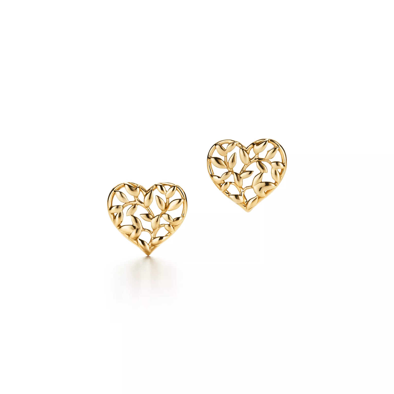 Olive Leaf Heart Earrings