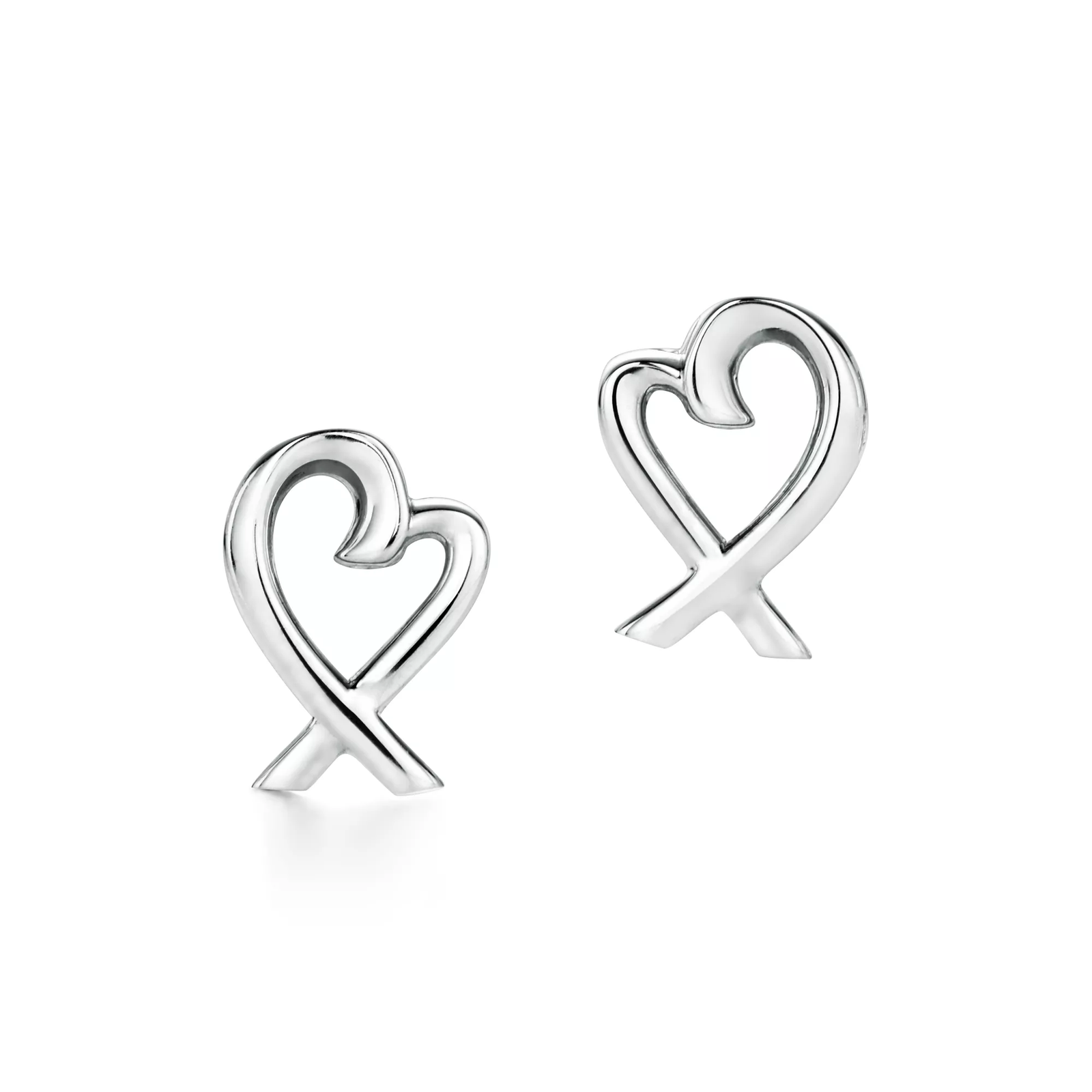 Loving Heart Mini Stud Earrings  in Sterling Silver