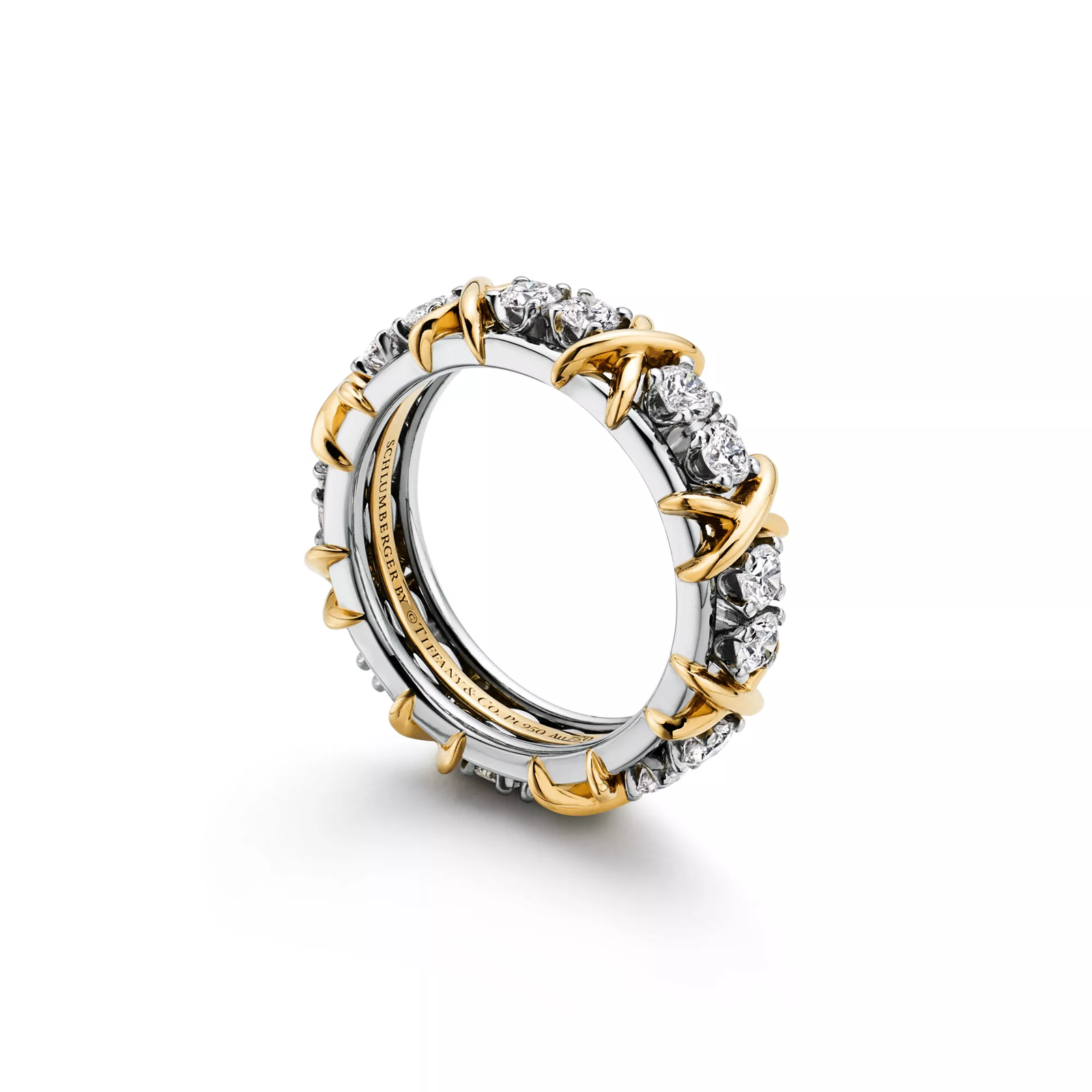 Ring in Platinum and Yellow Gold with Diamonds