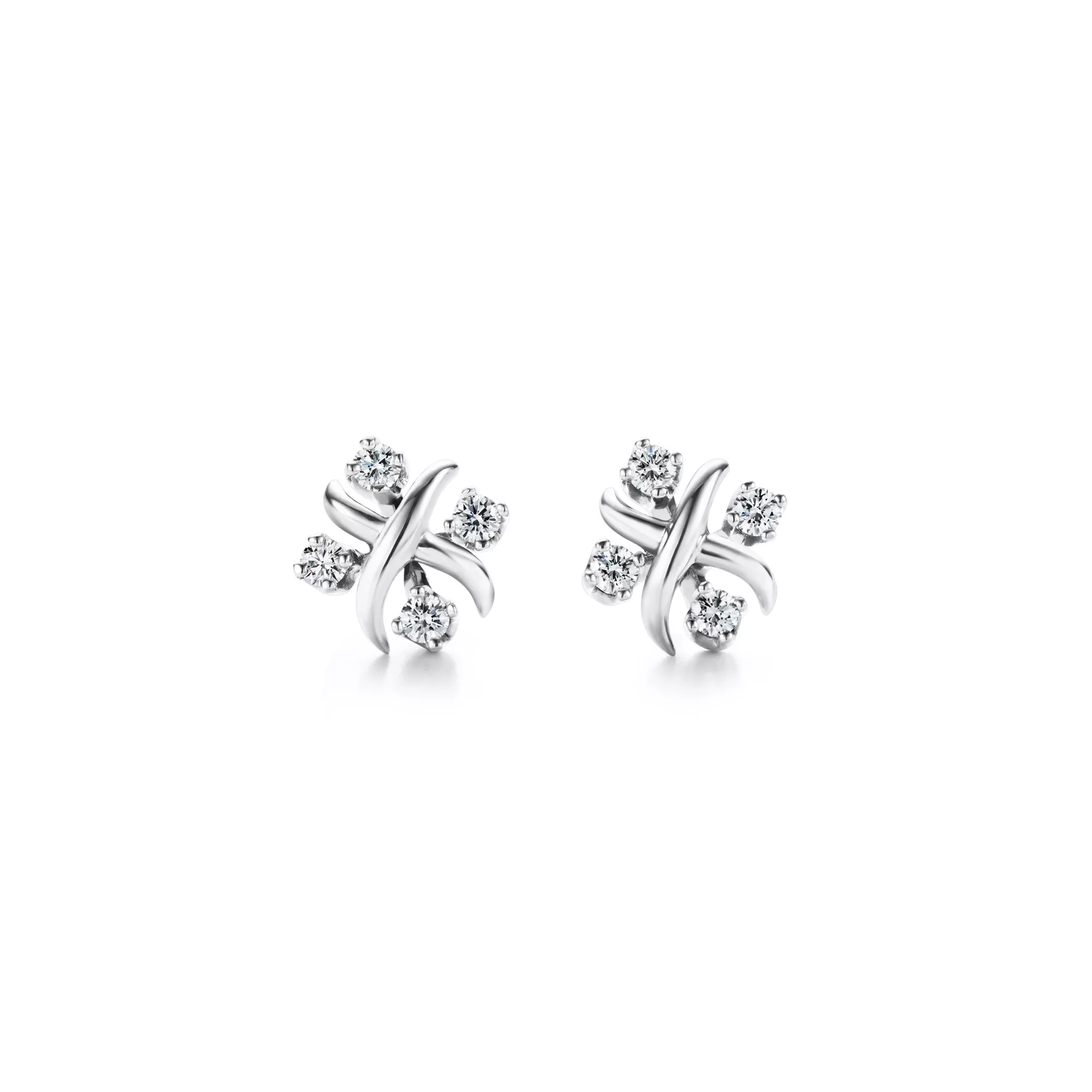 Earrings in Platinum with Diamonds