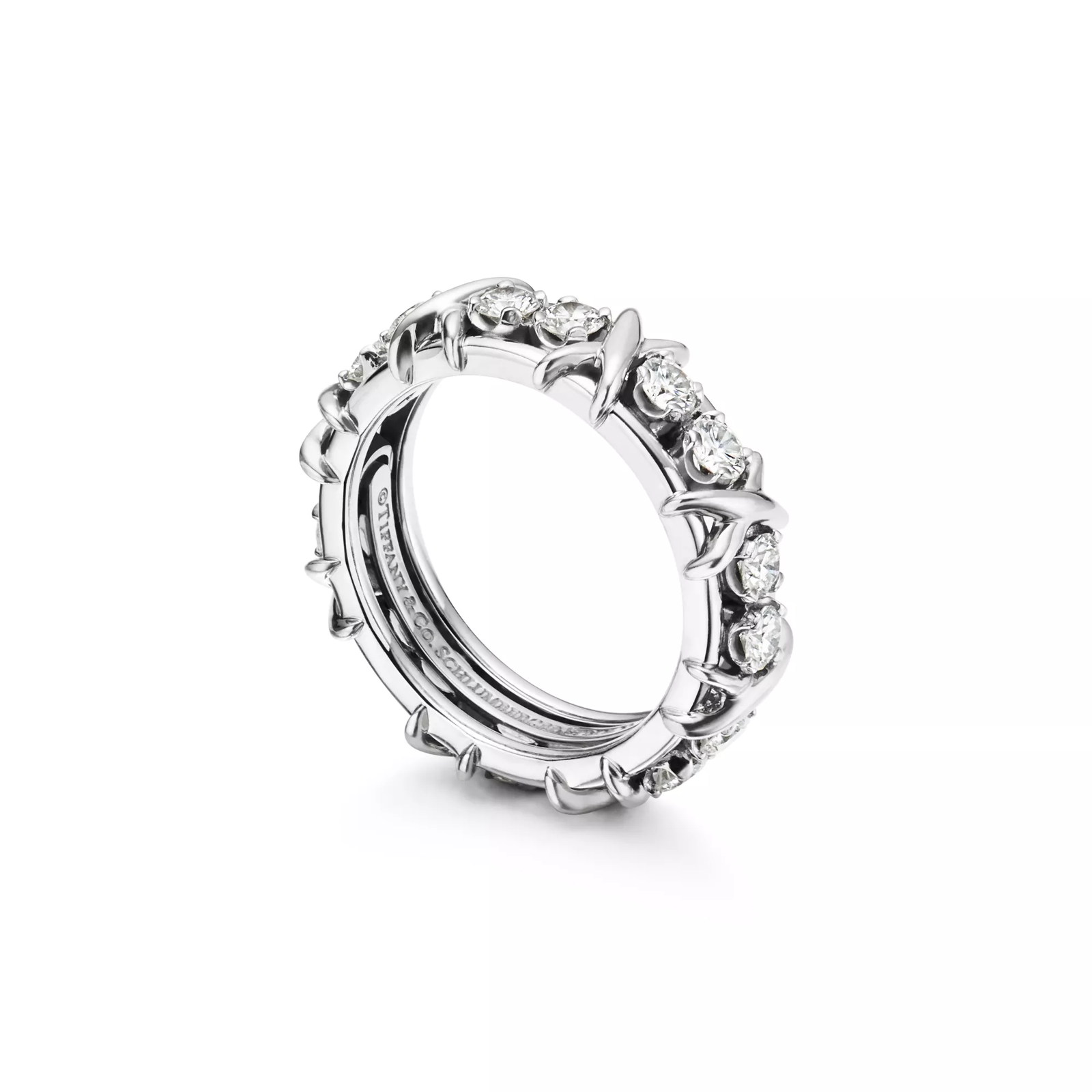 Ring in Platinum with Diamonds