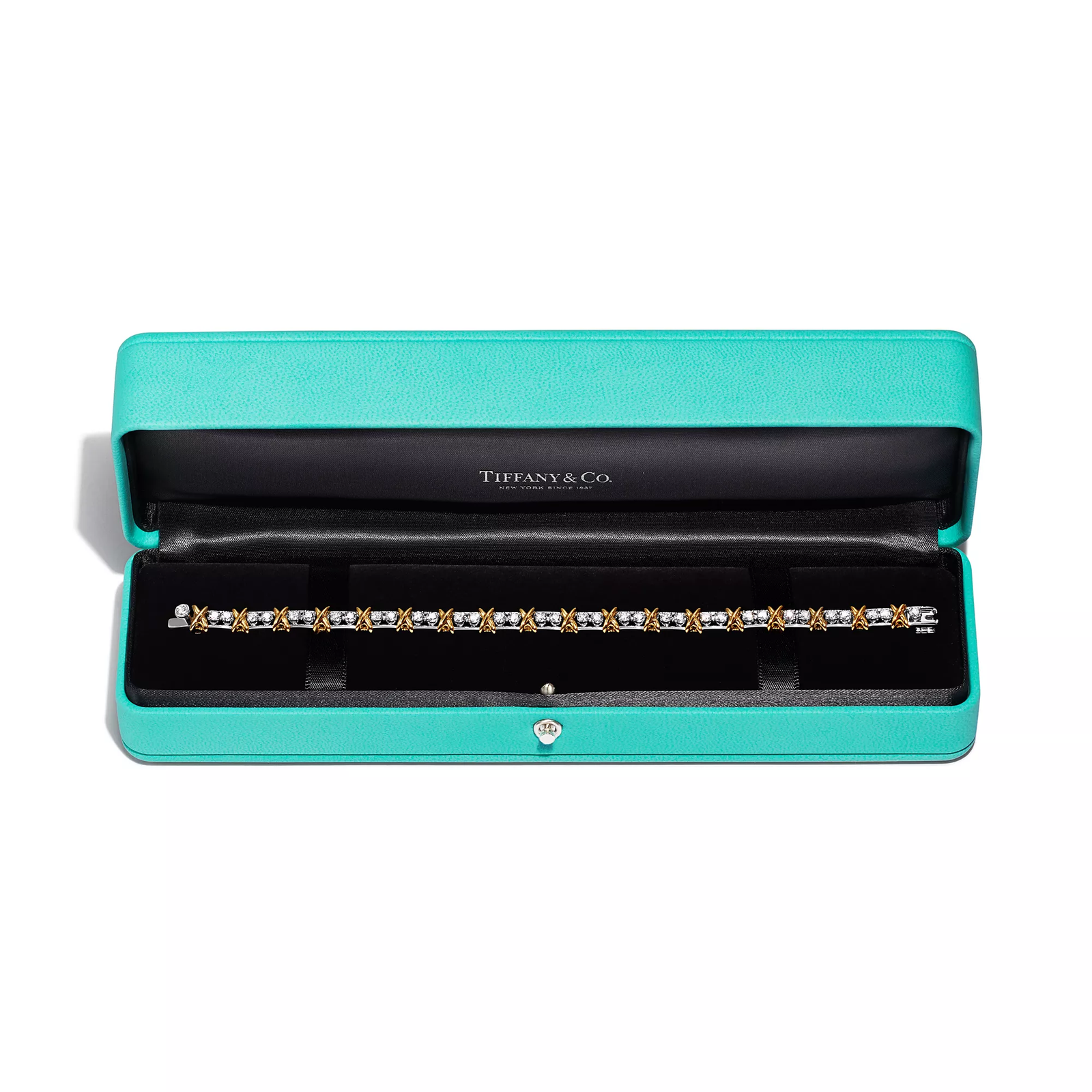 Bracelet in Platinum and Yellow Gold with Diamonds