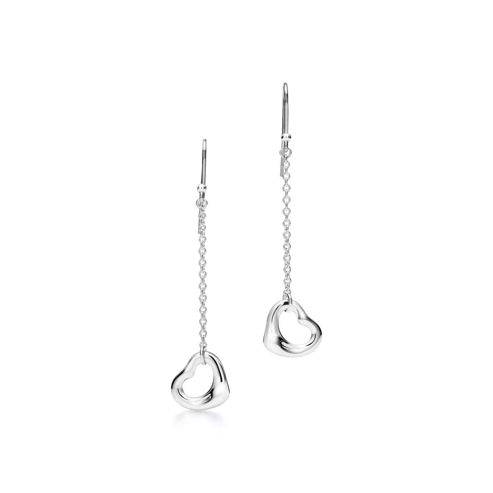 Open Heart Drop Earrings