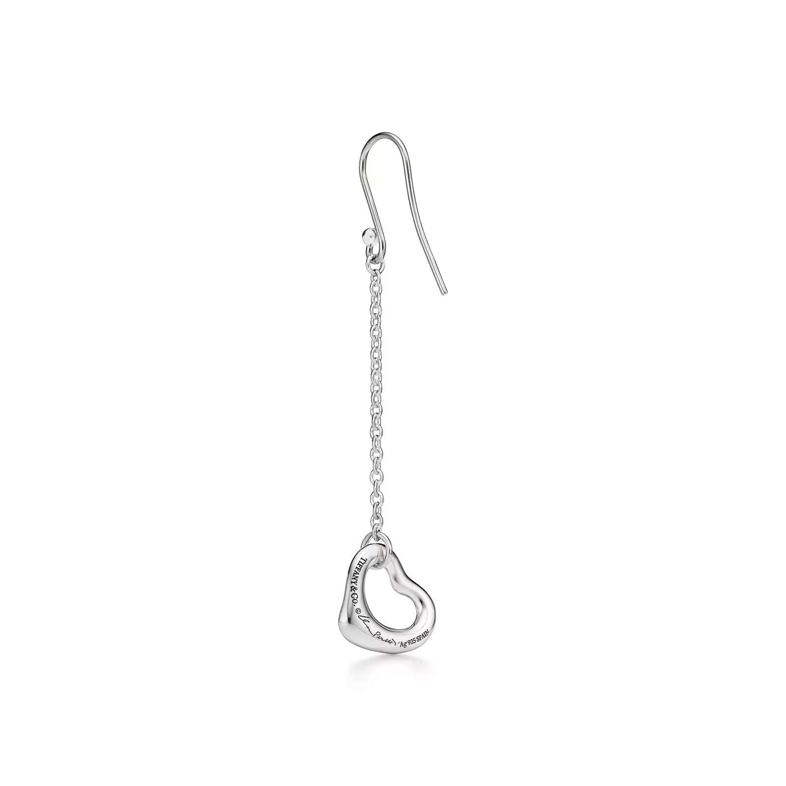 Open Heart Drop Earrings