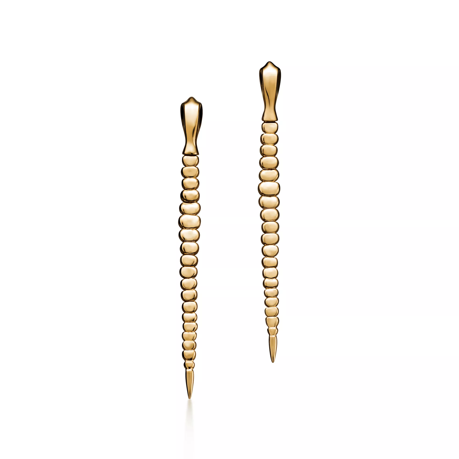 Snake Earrings in Yellow Gold