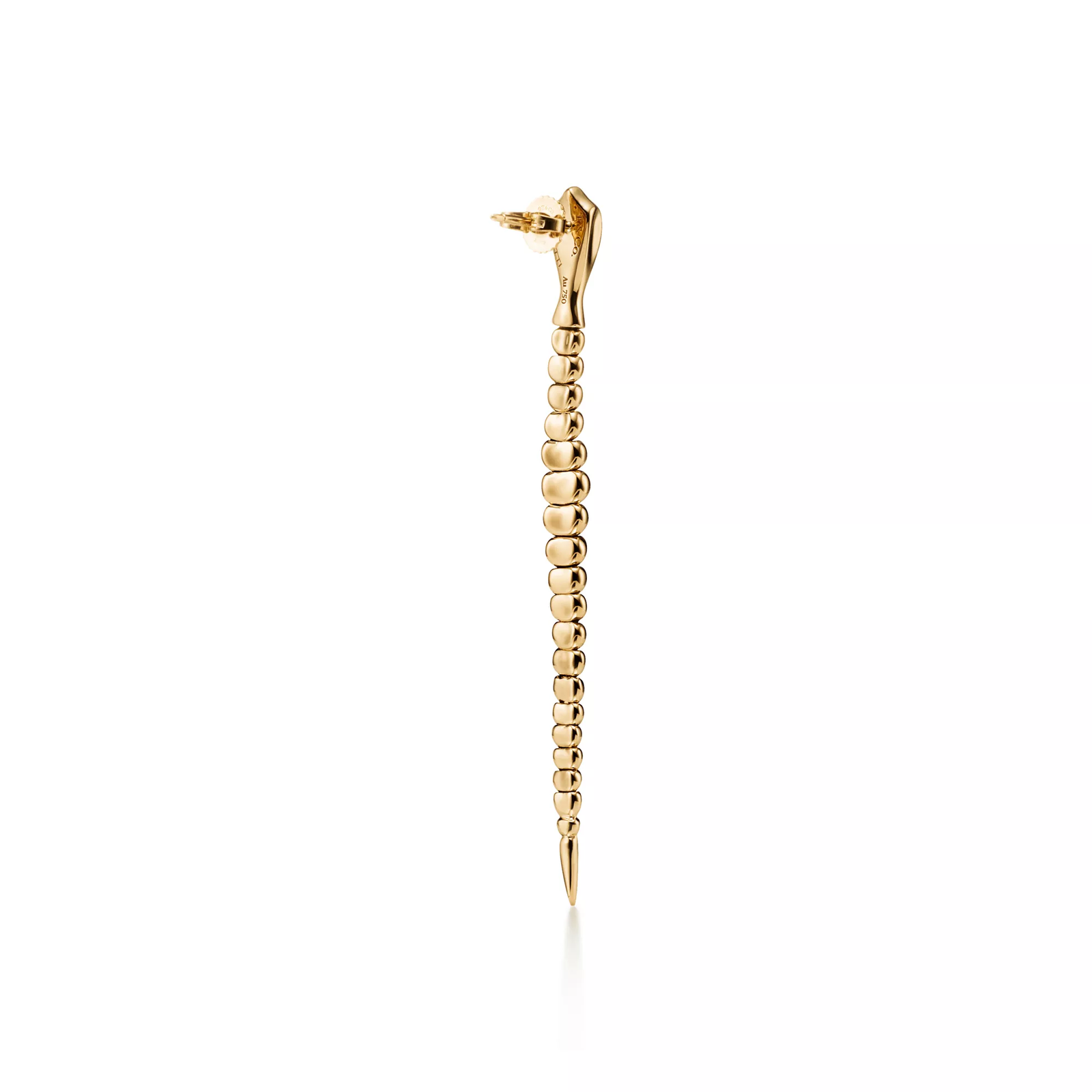 Snake Earrings in Yellow Gold