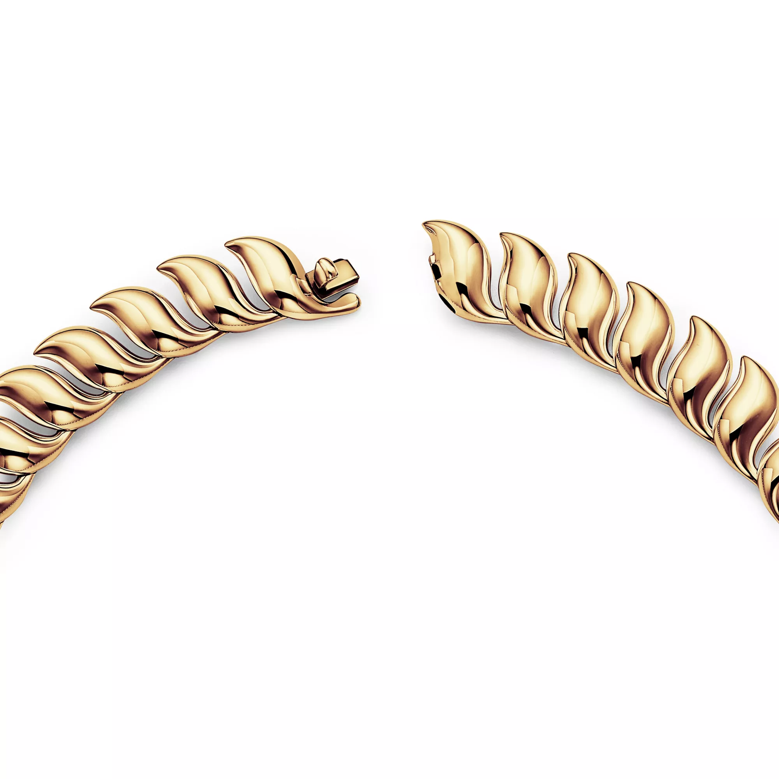 Feather Necklace in Yellow Gold