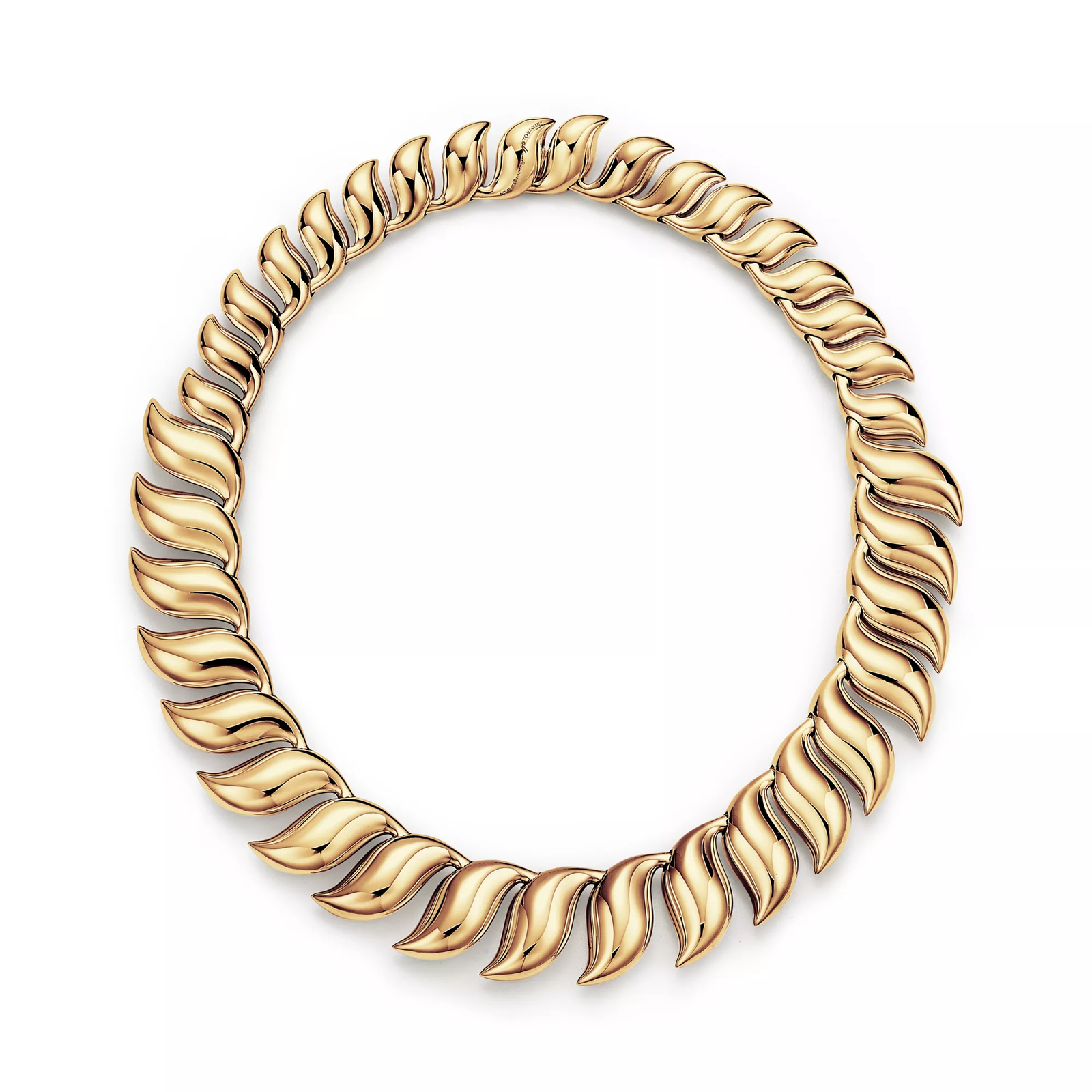 Feather Necklace in Yellow Gold
