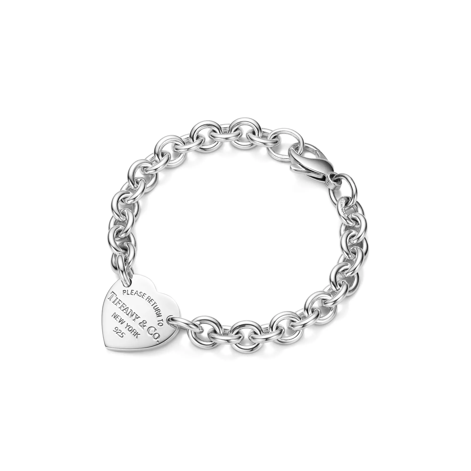 Heart Tag Bracelet in Silver