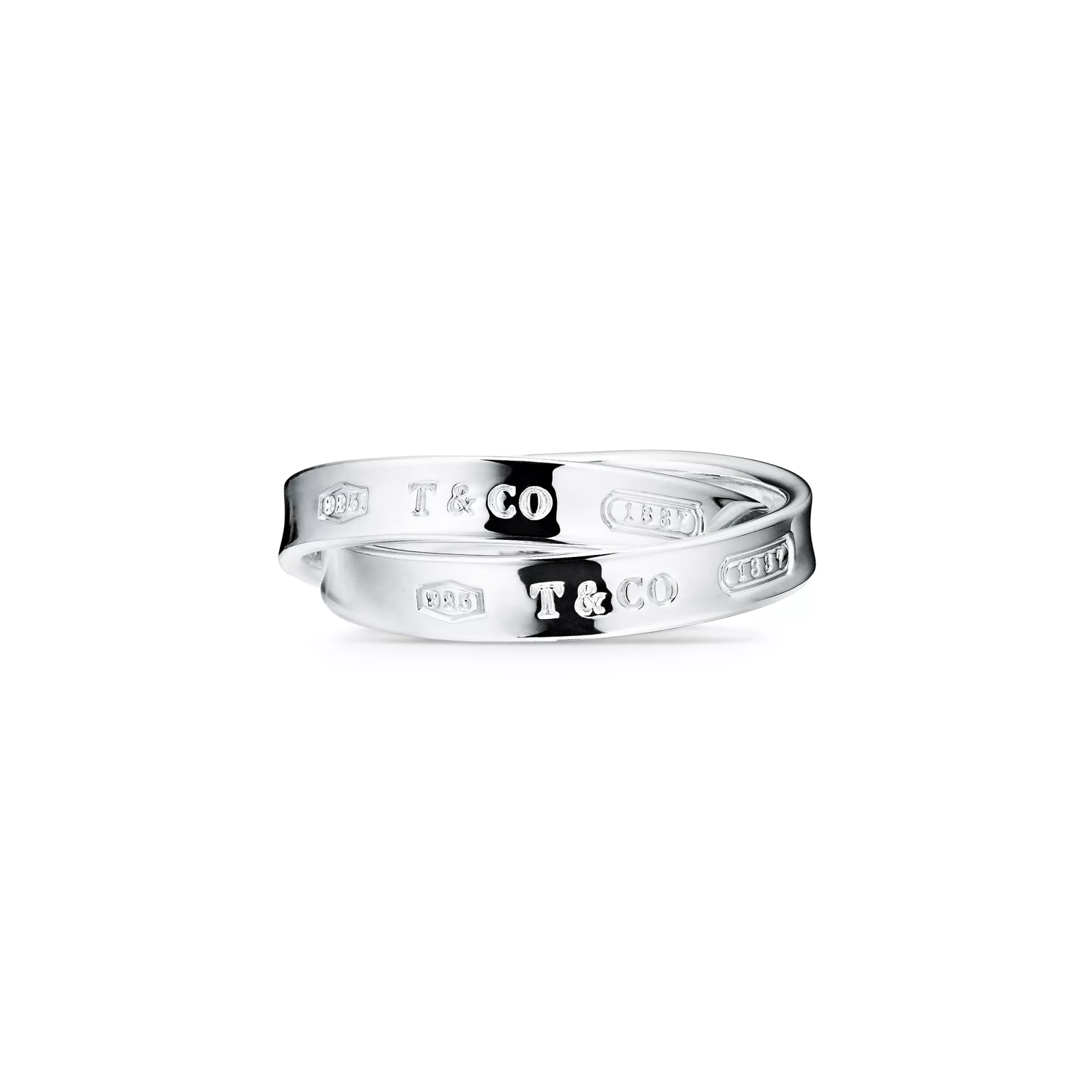 Interlocking Circles Ring in Silver