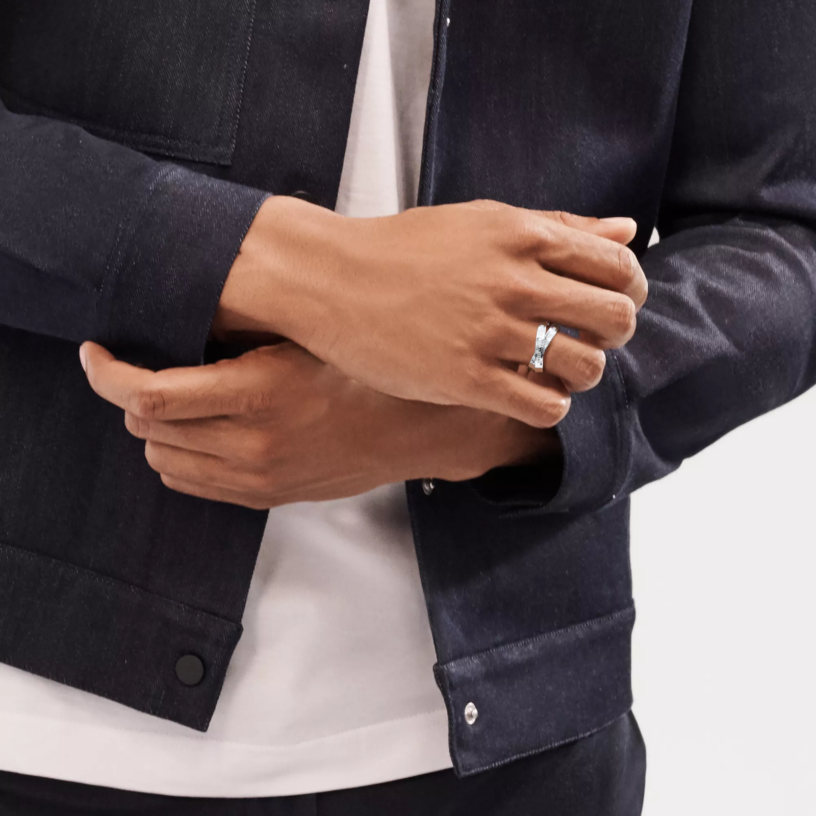 Interlocking Circles Ring in Silver