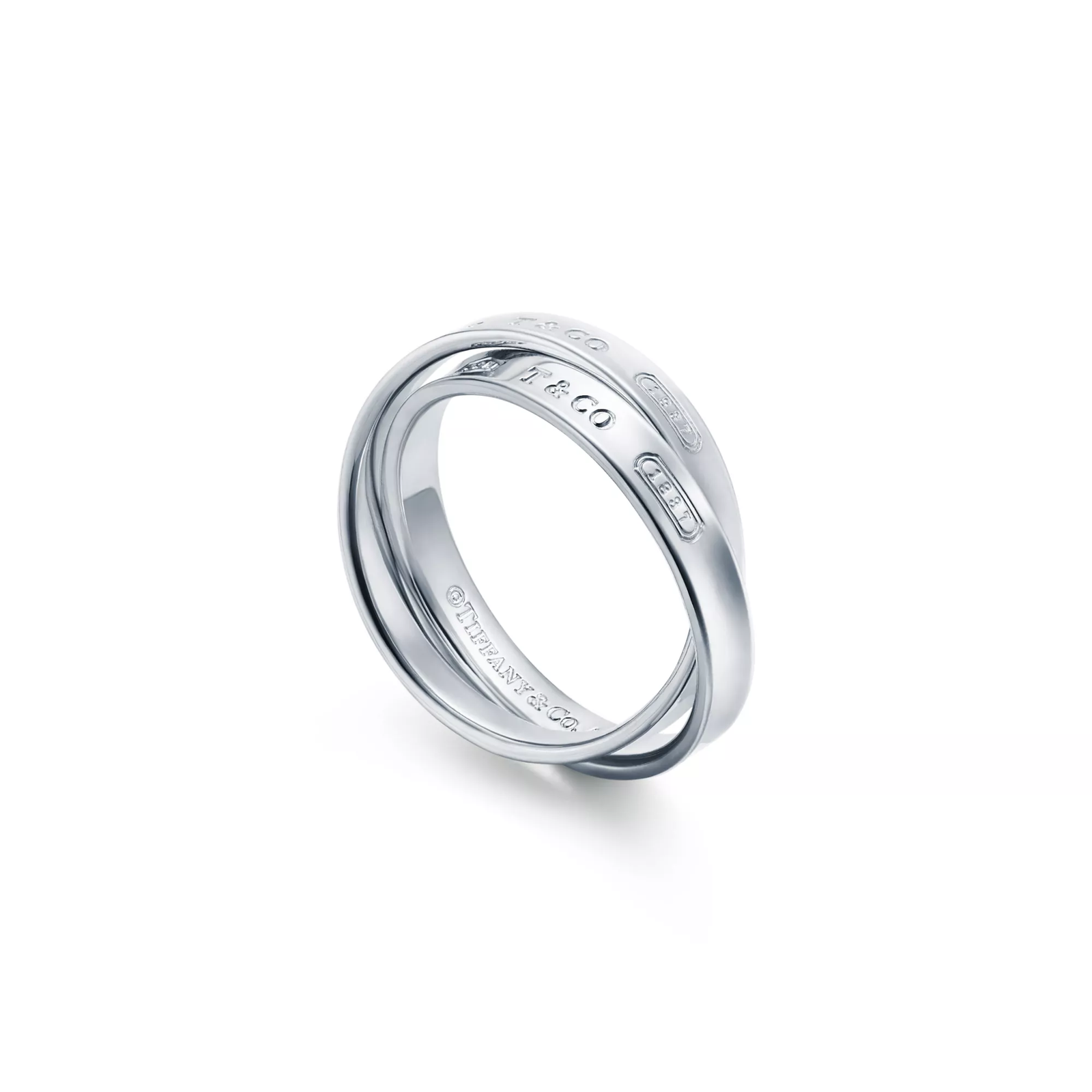 Interlocking Circles Ring in Silver