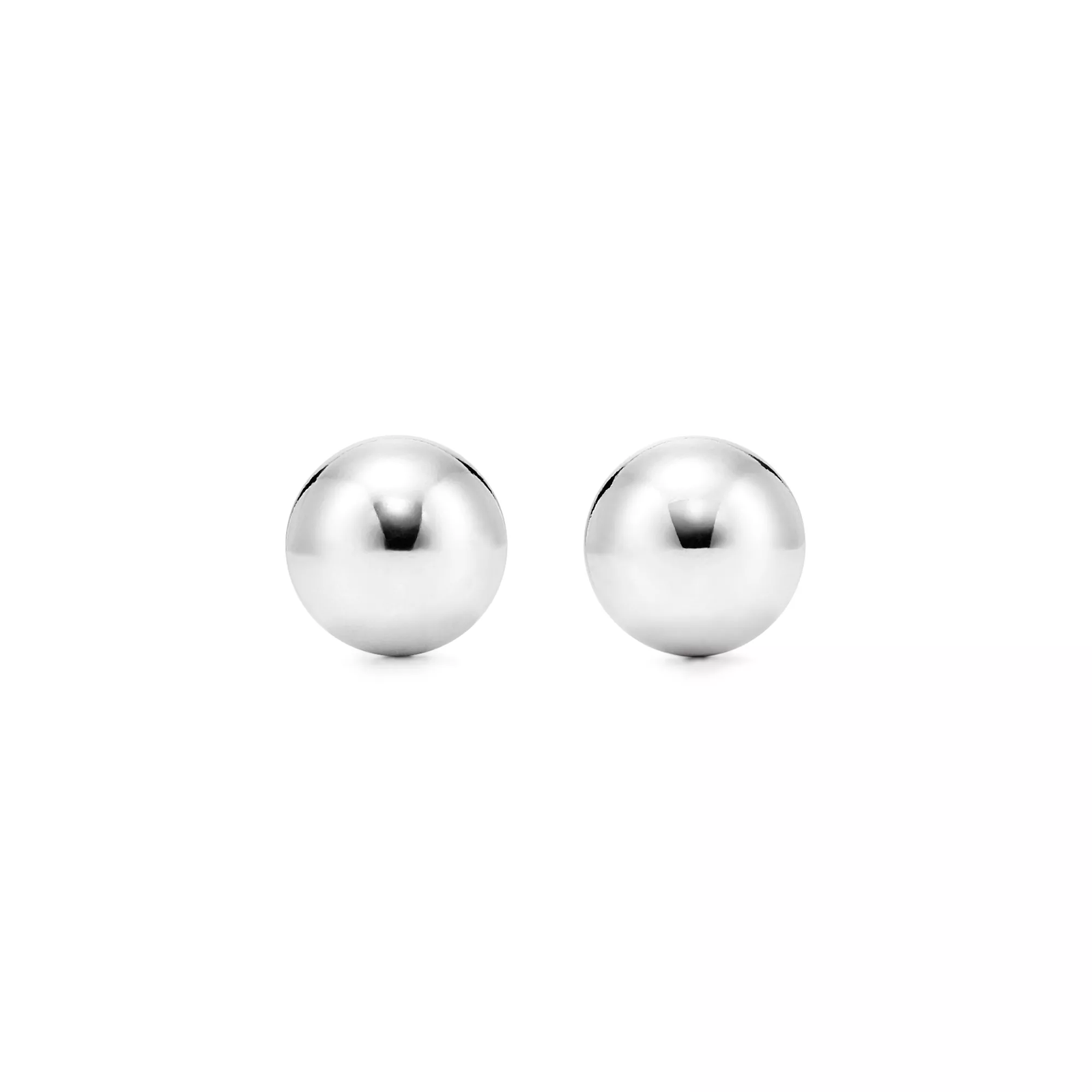 Ball Earrings in Silver, 8 mm