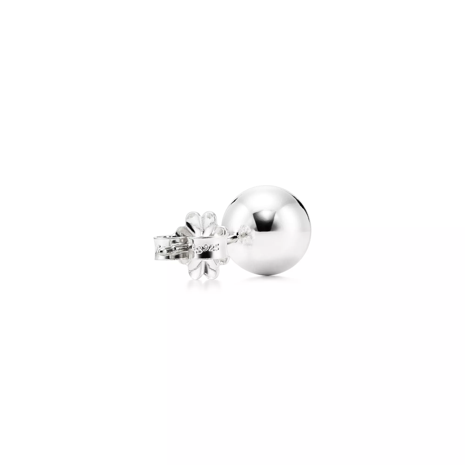 Ball Earrings in Silver, 8 mm