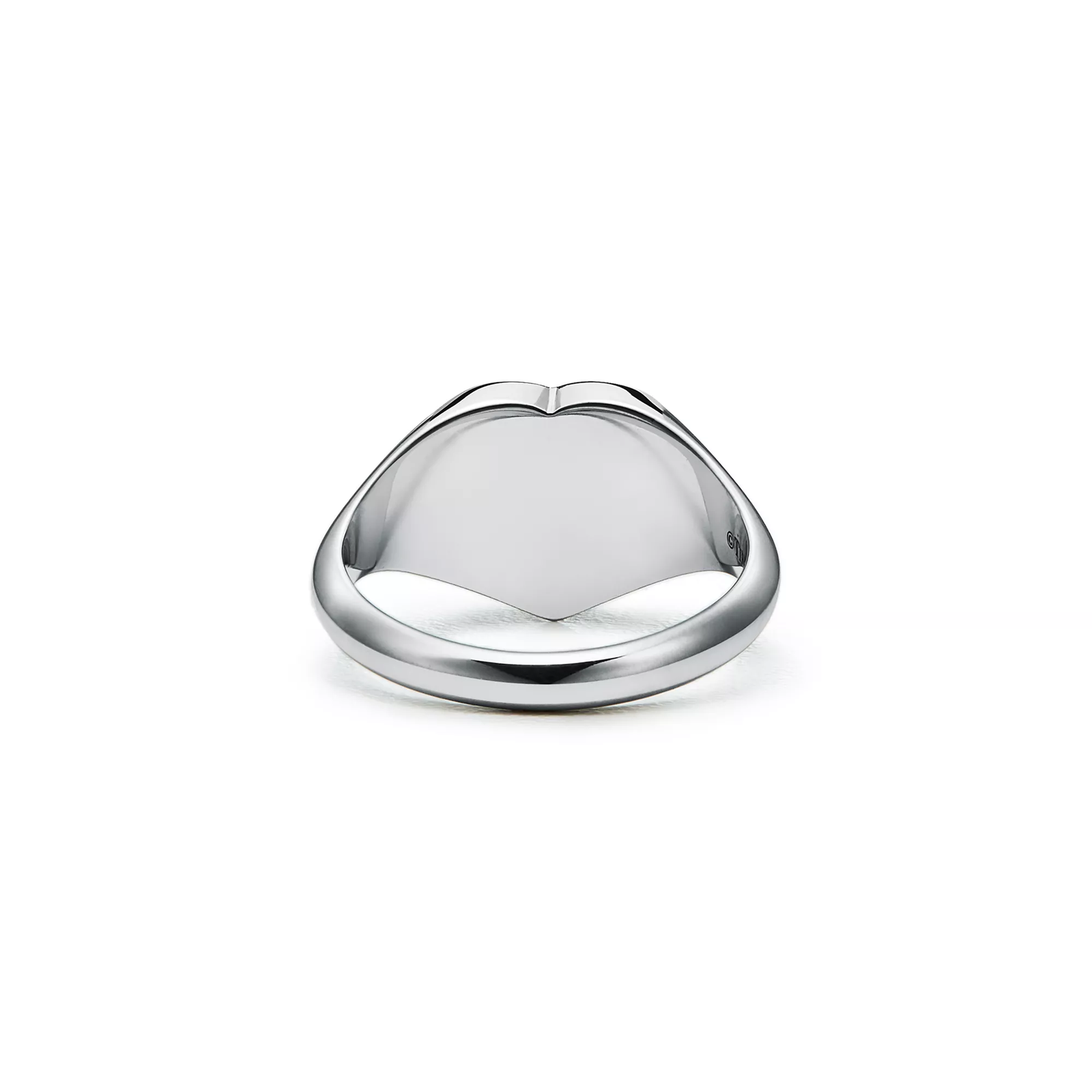 Heart Signet Ring in Silver, Small