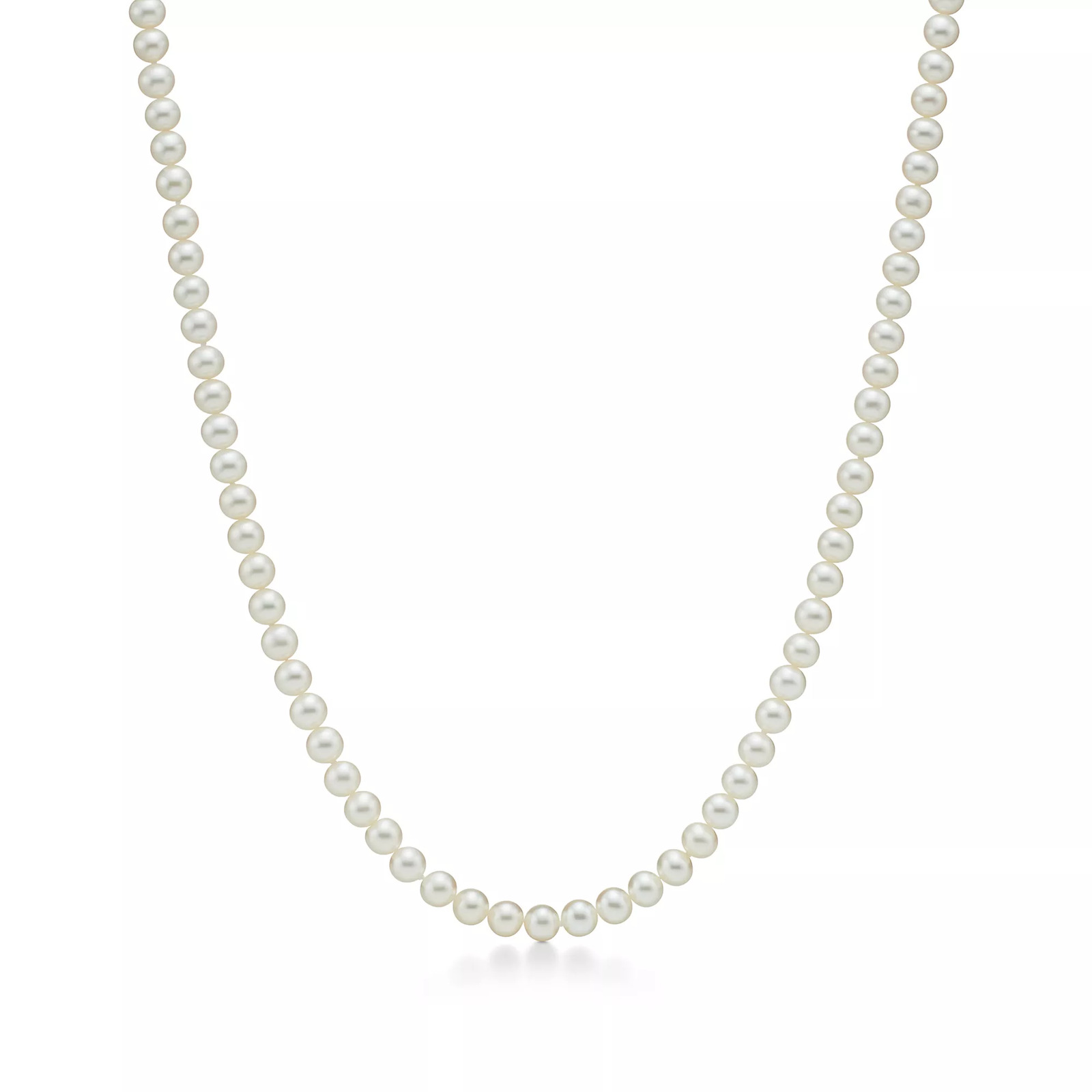 Pearl Necklace with a Silver Clasp, 6-7 mm