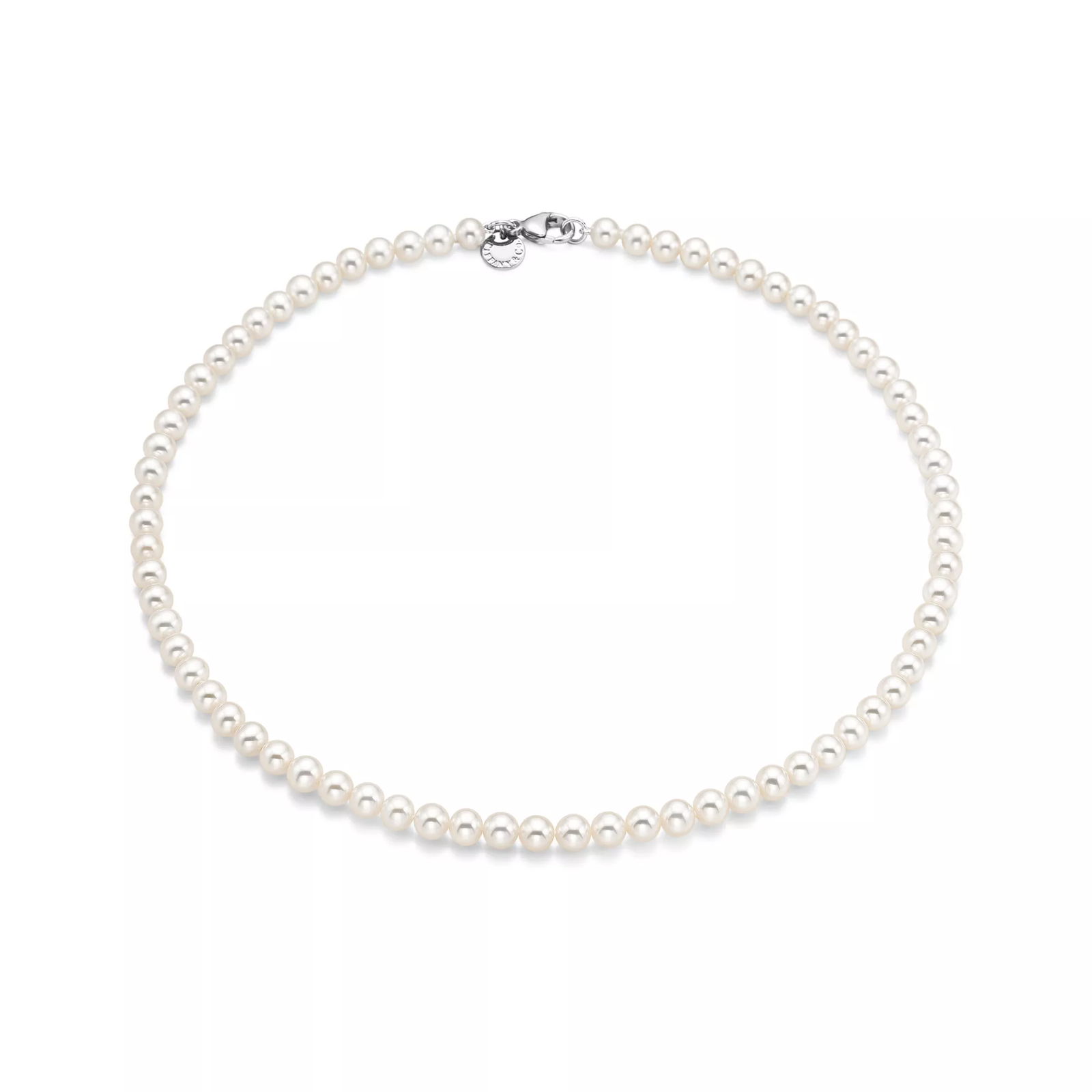 Pearl Necklace with a Silver Clasp, 6-7 mm