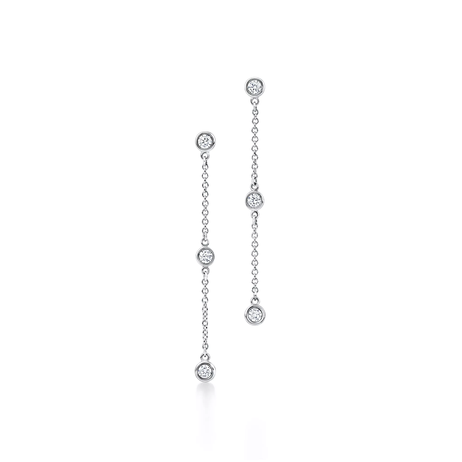 Diamonds by the Yard Drop Earrings in Platinum