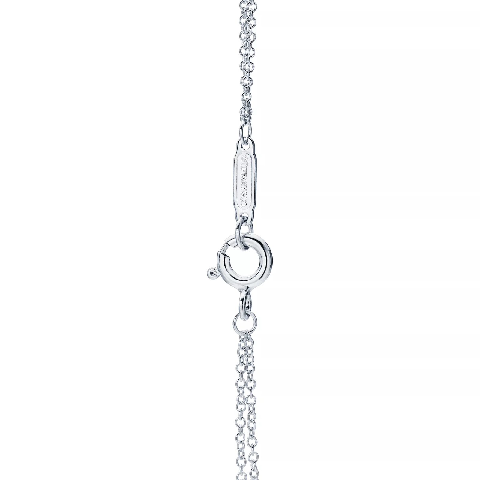 Heart Tag Double Chain Bracelet in Silver, Small