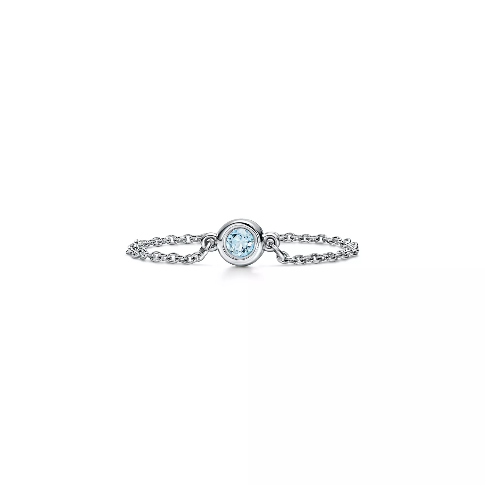 Color by the Yard Ring in Silver with an Aquamarine
