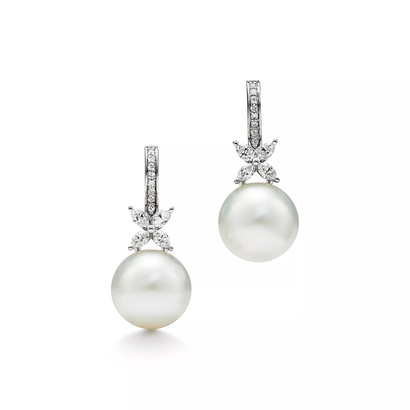 Pearl and Diamond Earrings