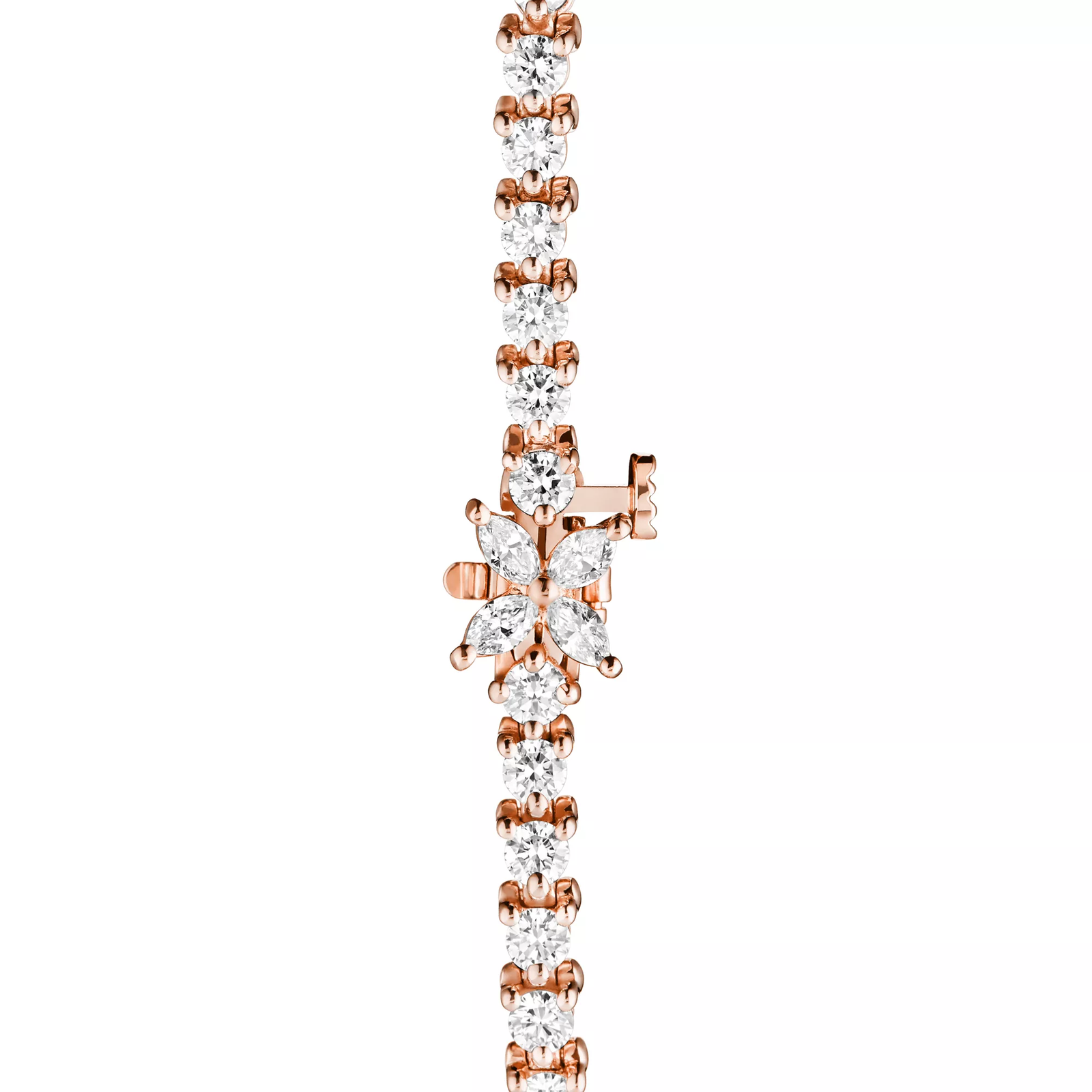 Tennis Bracelet in Rose Gold with Diamonds