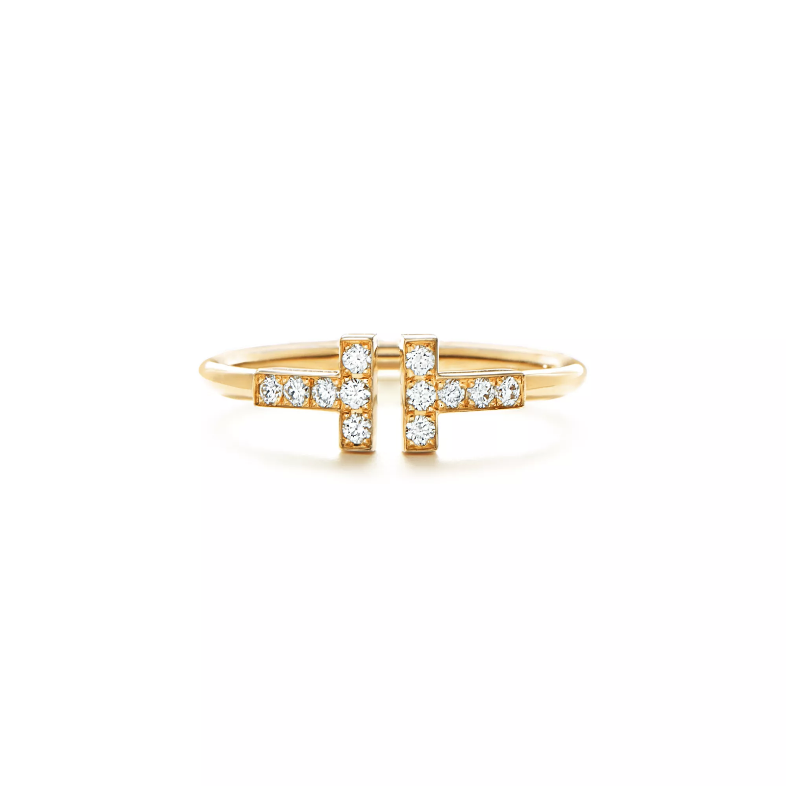 Diamond Wire Ring in Yellow Gold