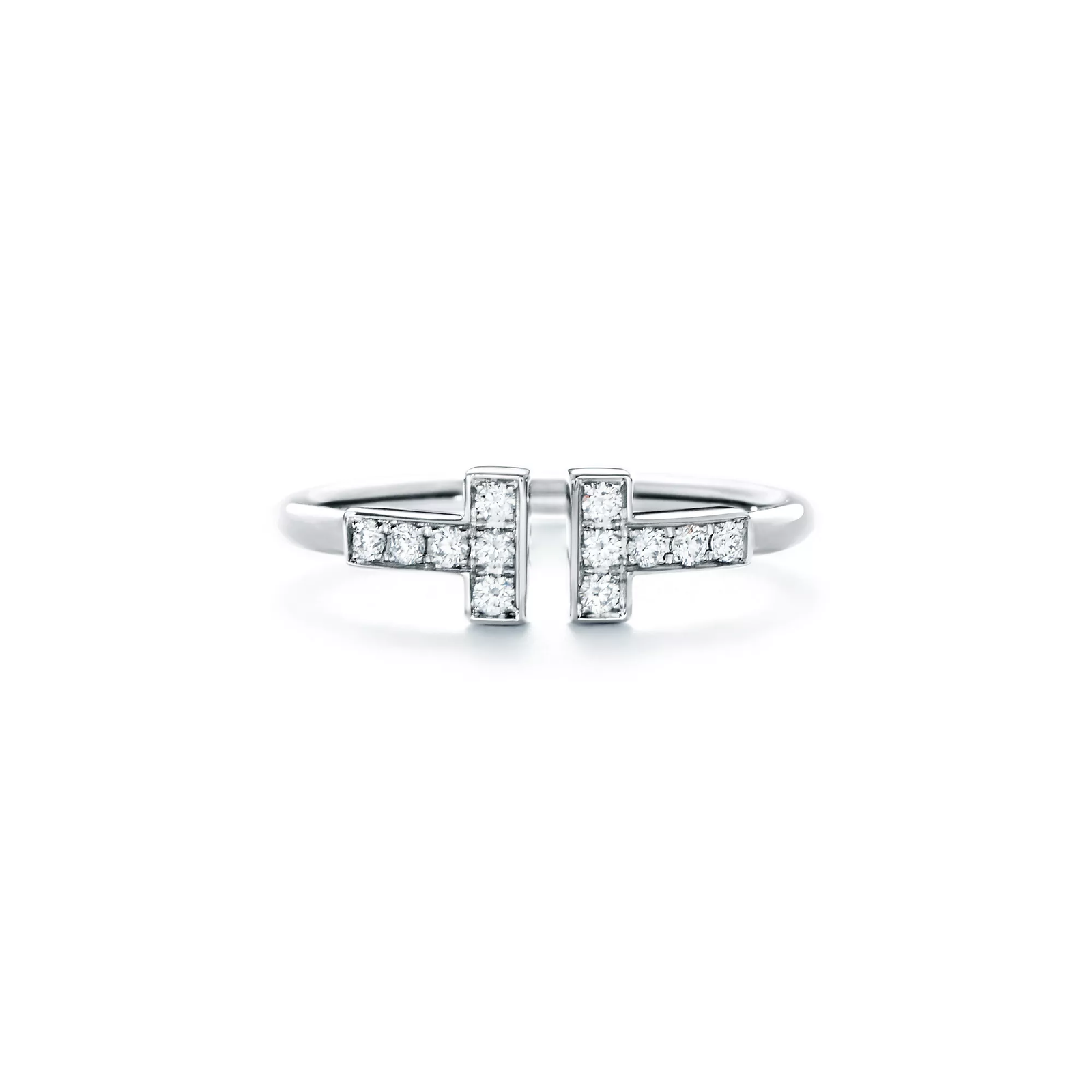Diamond Wire Ring in White Gold