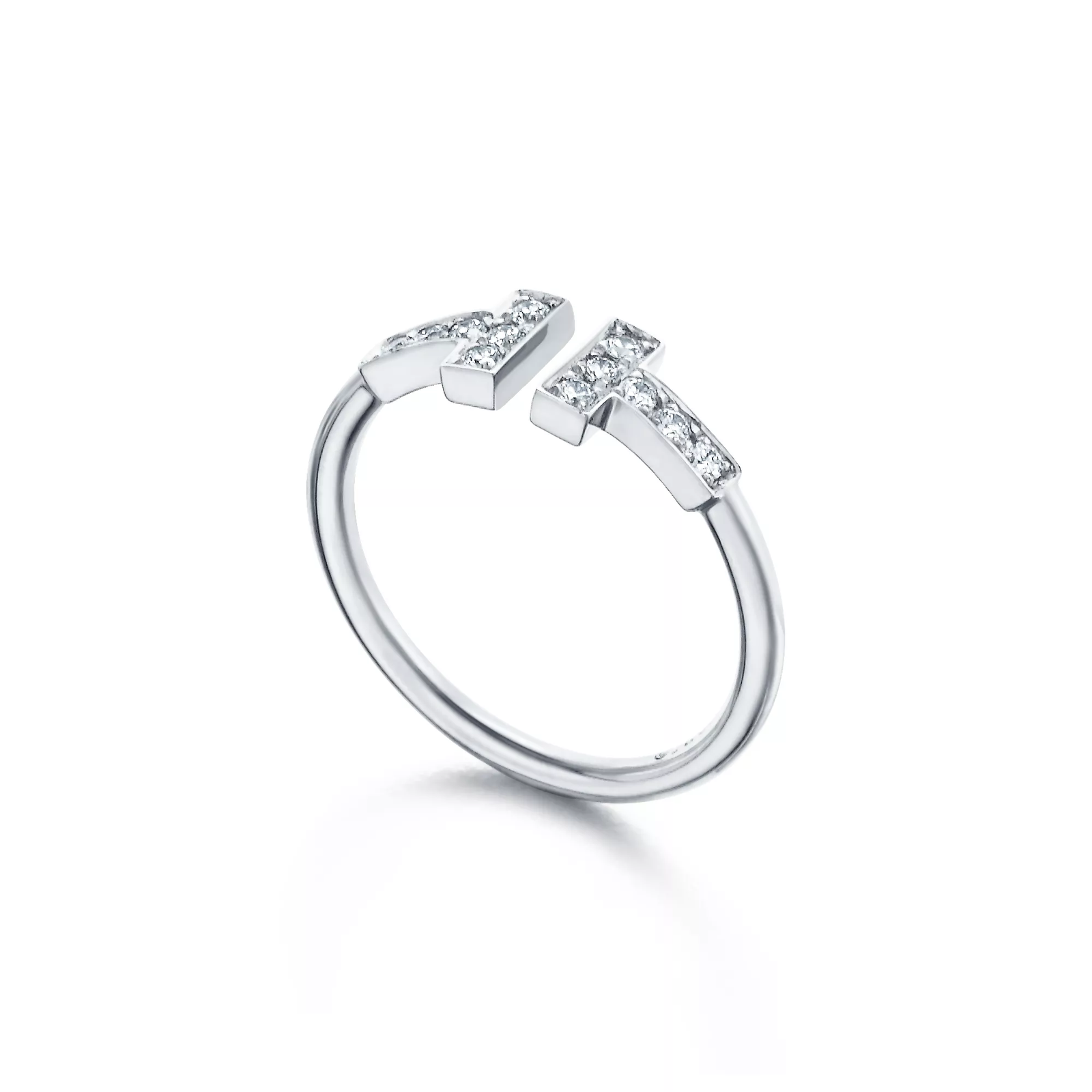 Diamond Wire Ring in White Gold
