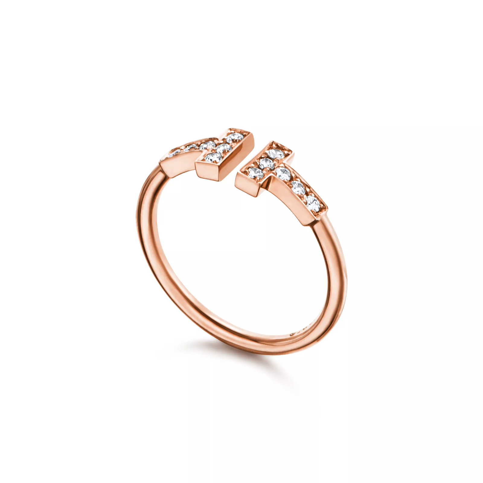 Diamond Wire Ring in Rose Gold