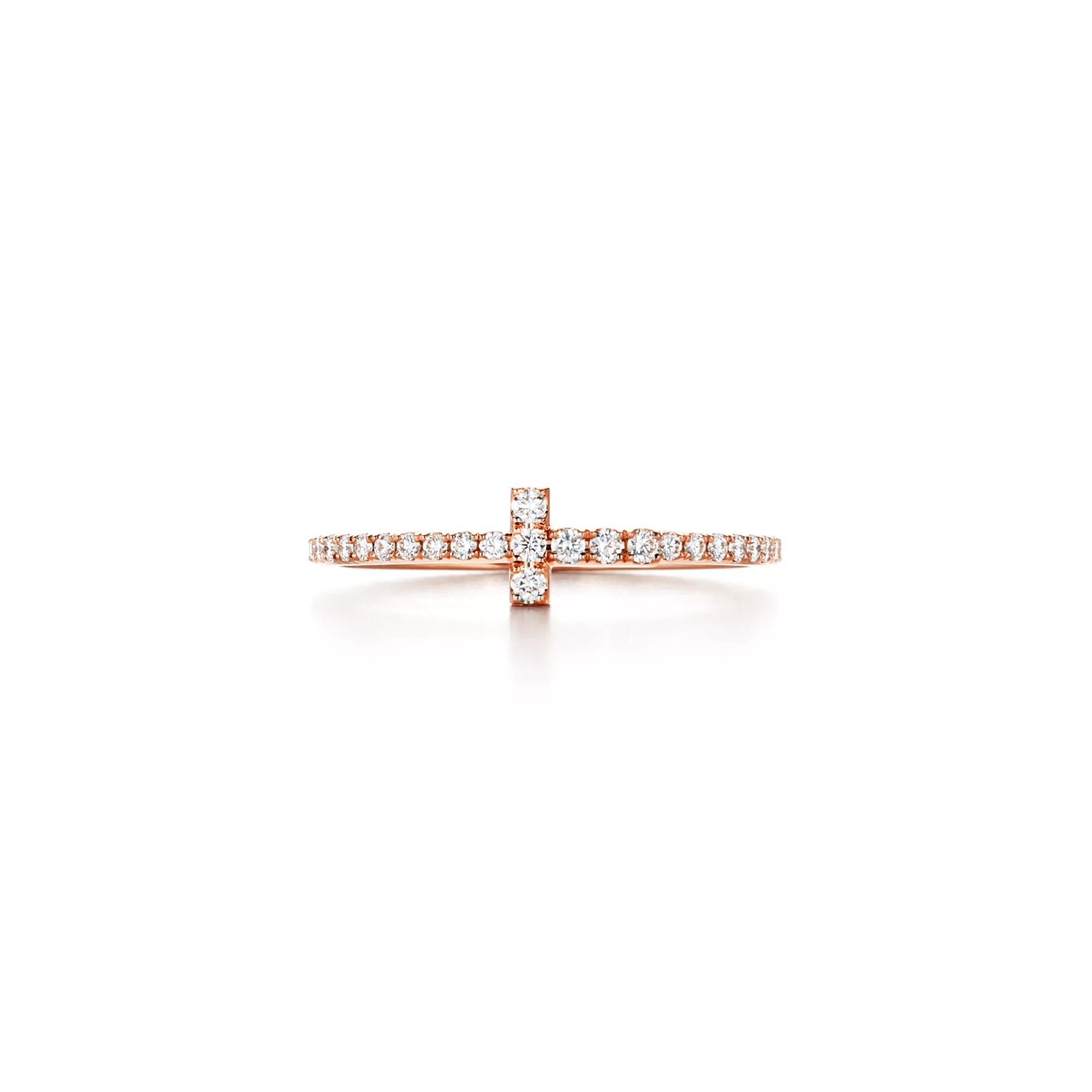 Diamond Wire Band Ring in Rose Gold