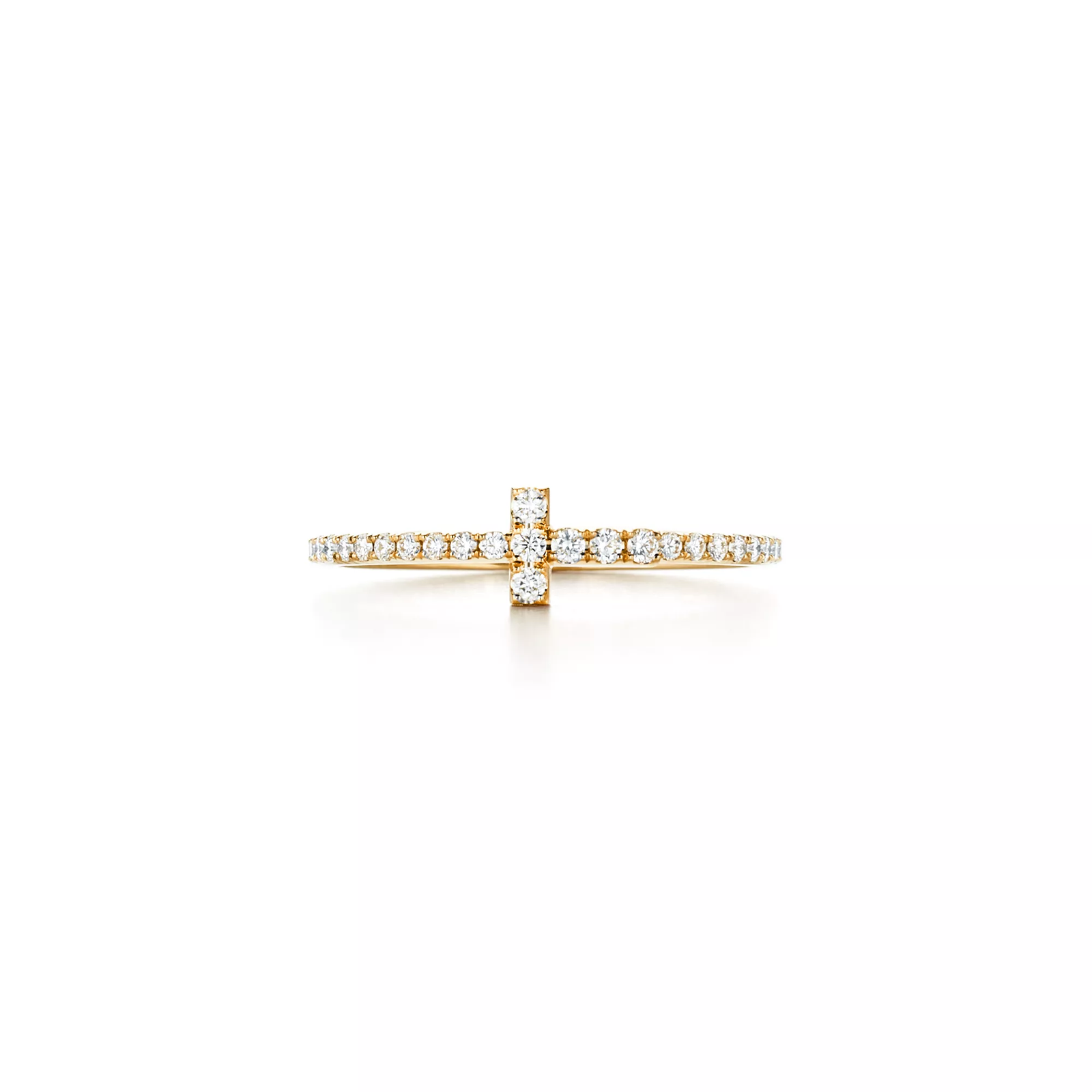 Diamond Wire Band Ring in Yellow Gold