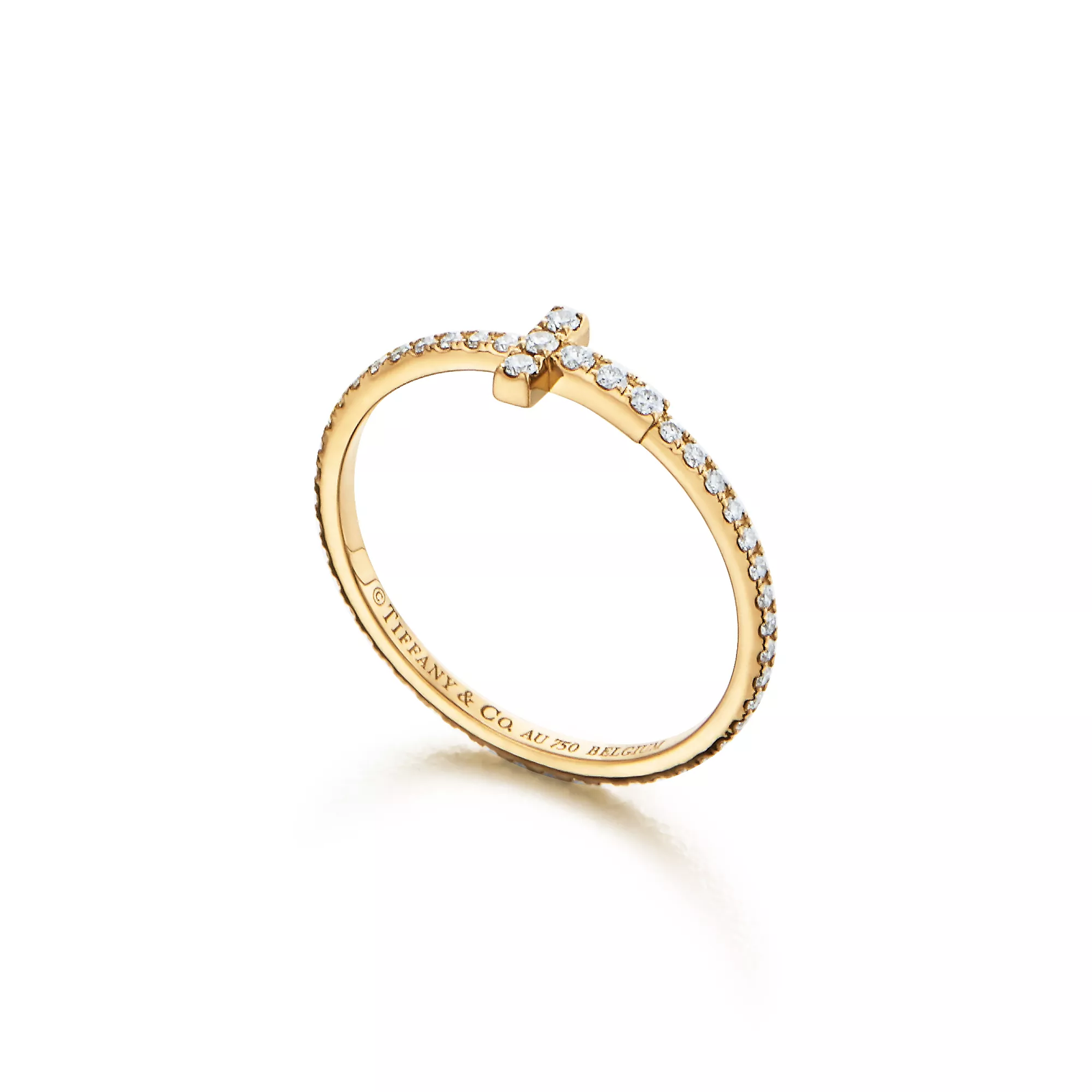 Diamond Wire Band Ring in Yellow Gold