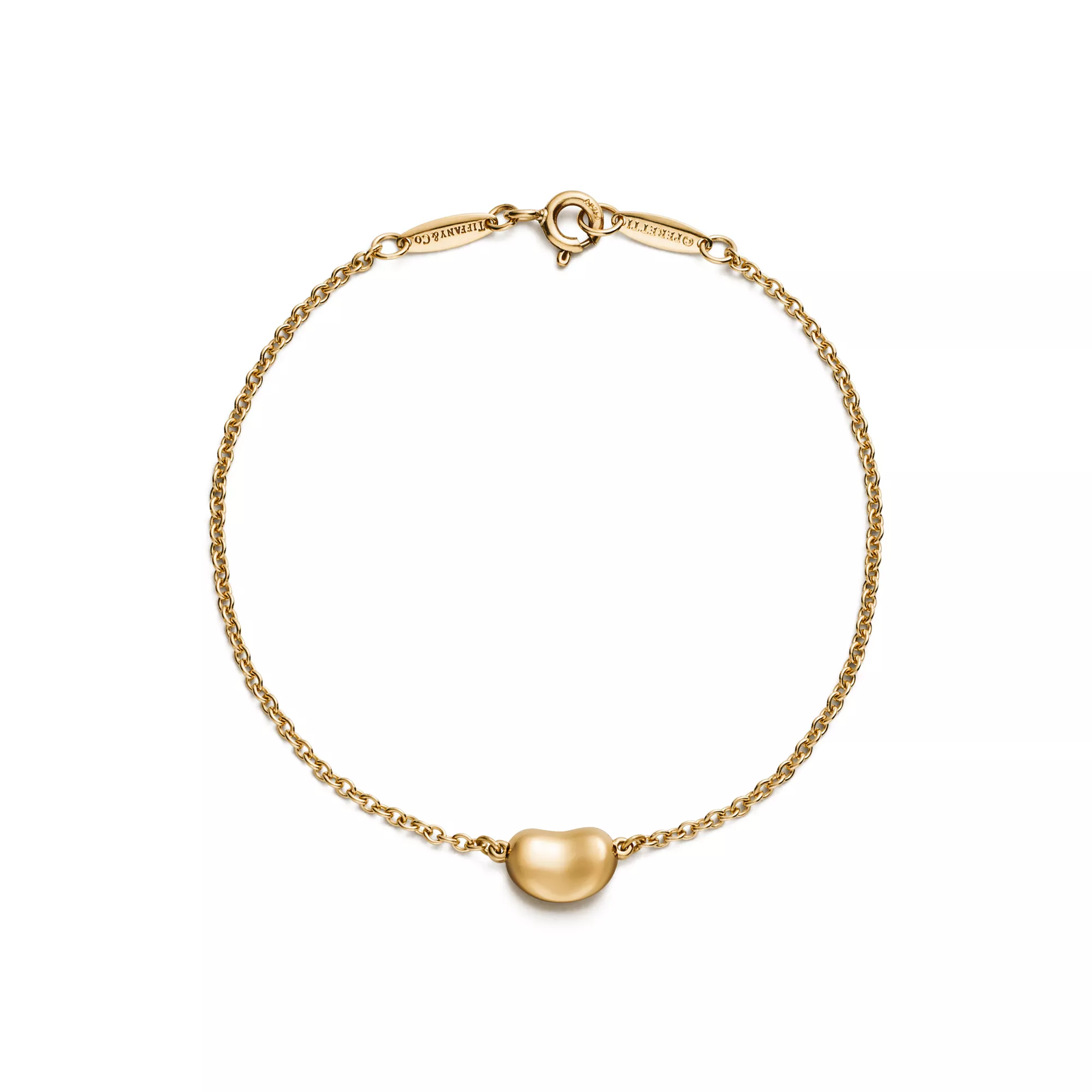 Bean design Bracelet in Yellow Gold, 9 mm