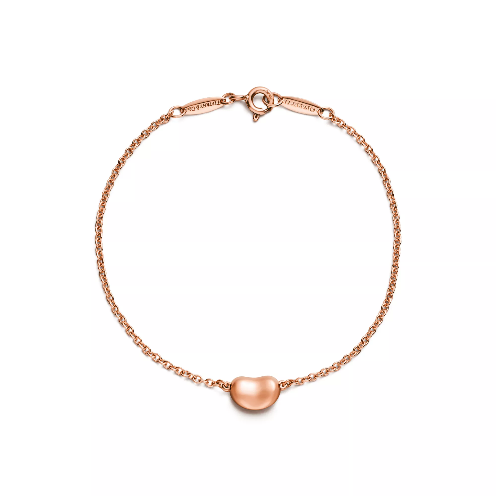 Bean design Bracelet in Rose Gold, 9 mm