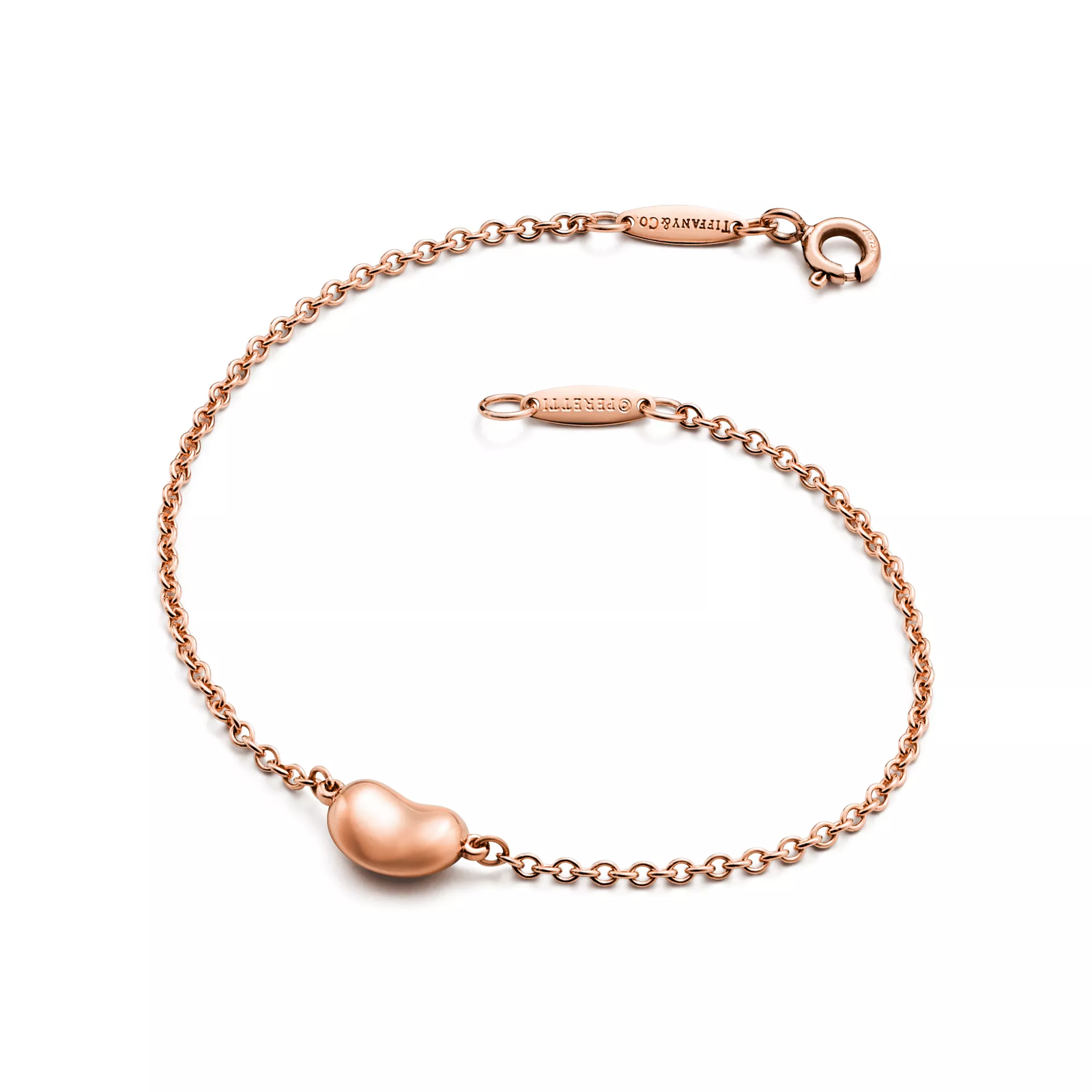 Bean design Bracelet in Rose Gold, 9 mm