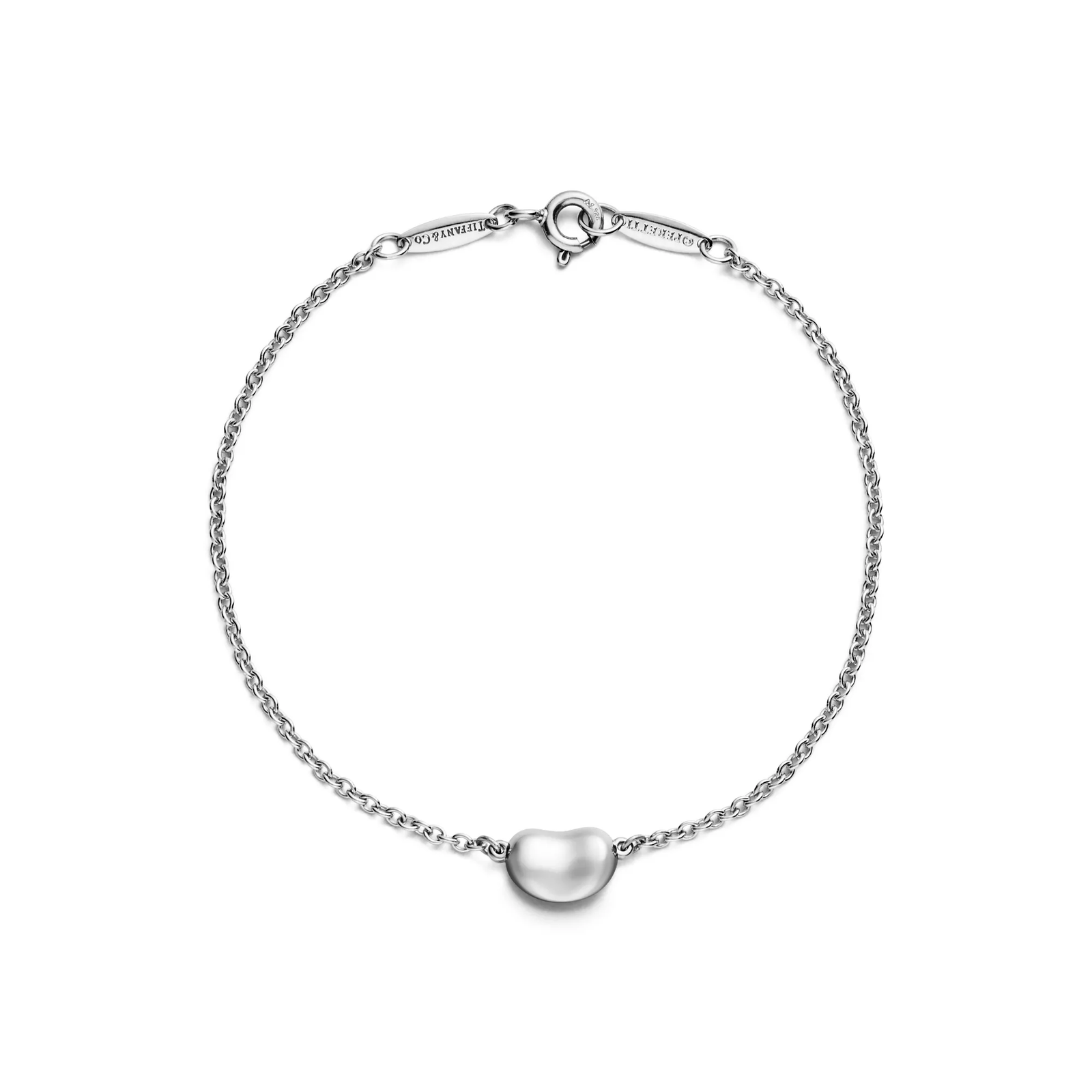 Bean design Bracelet in Sterling Silver, 9 mm