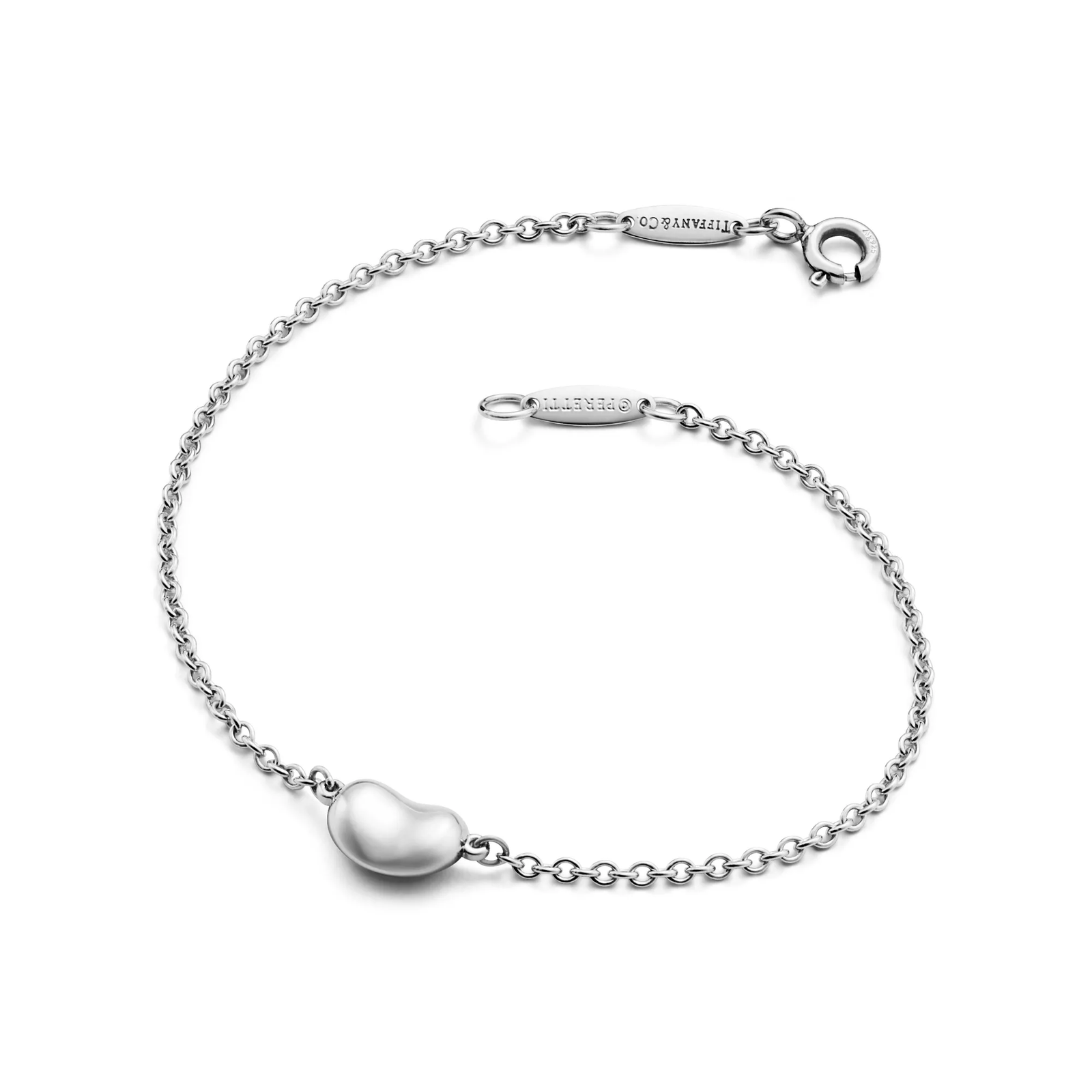 Bean design Bracelet in Sterling Silver, 9 mm